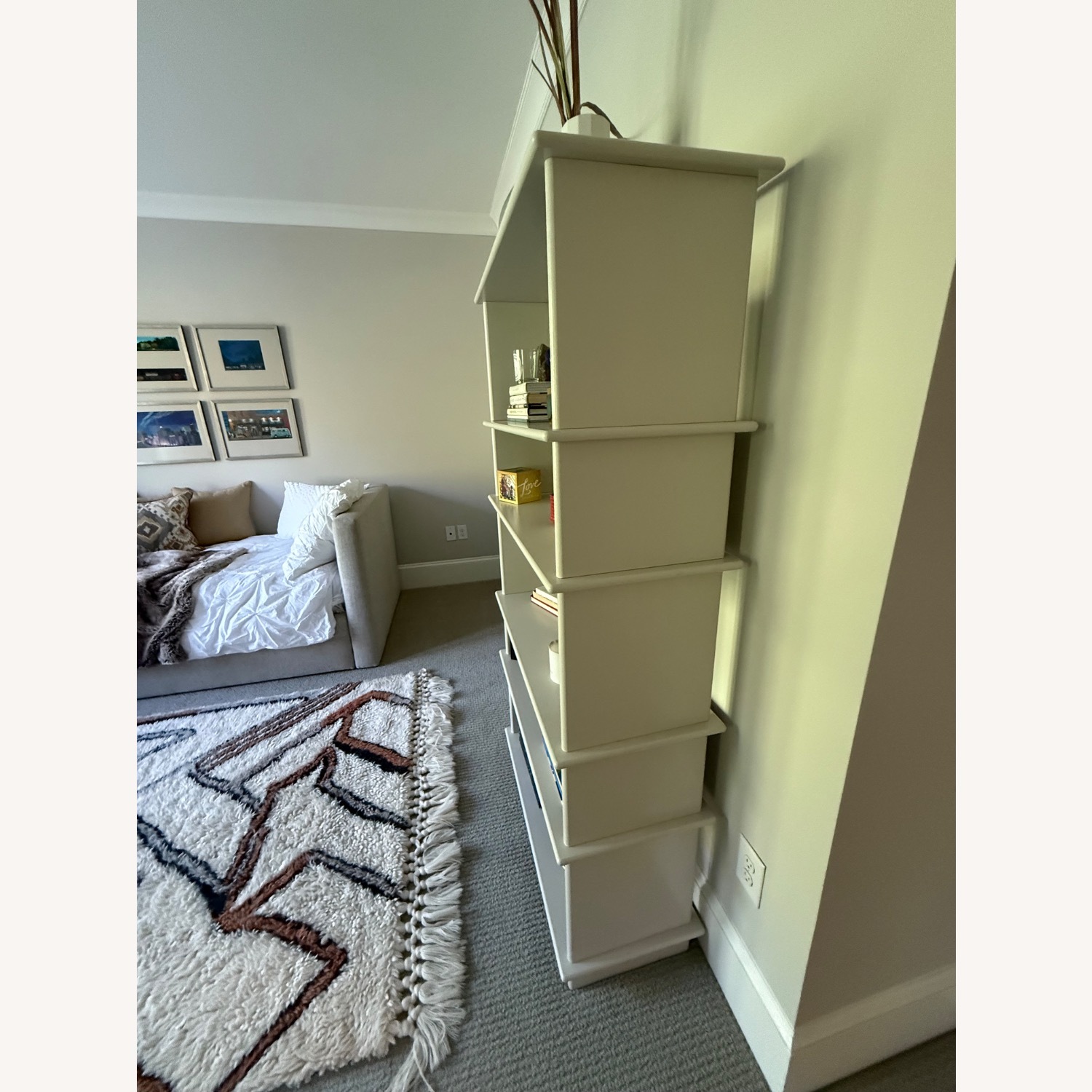 West Elm White Wood Bookcase - image-3