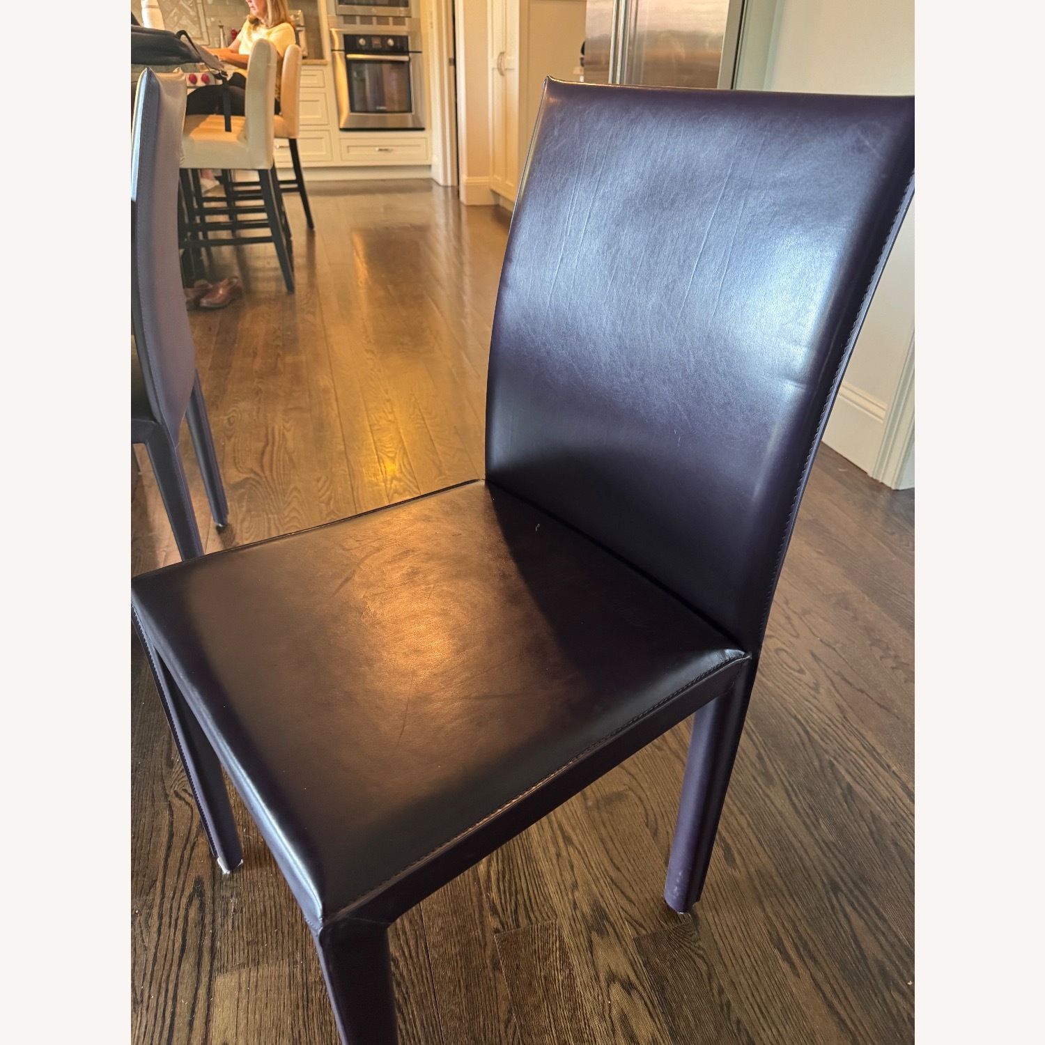 Restoration Hardware Reade Leather Dining Chairs - image-1