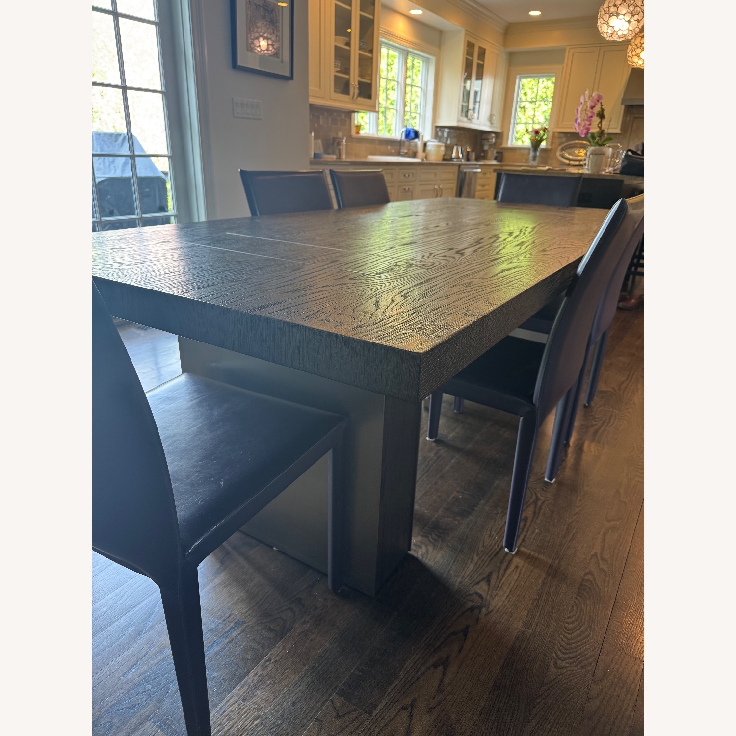 Restoration Hardware Reade Leather Dining Chairs - image-4