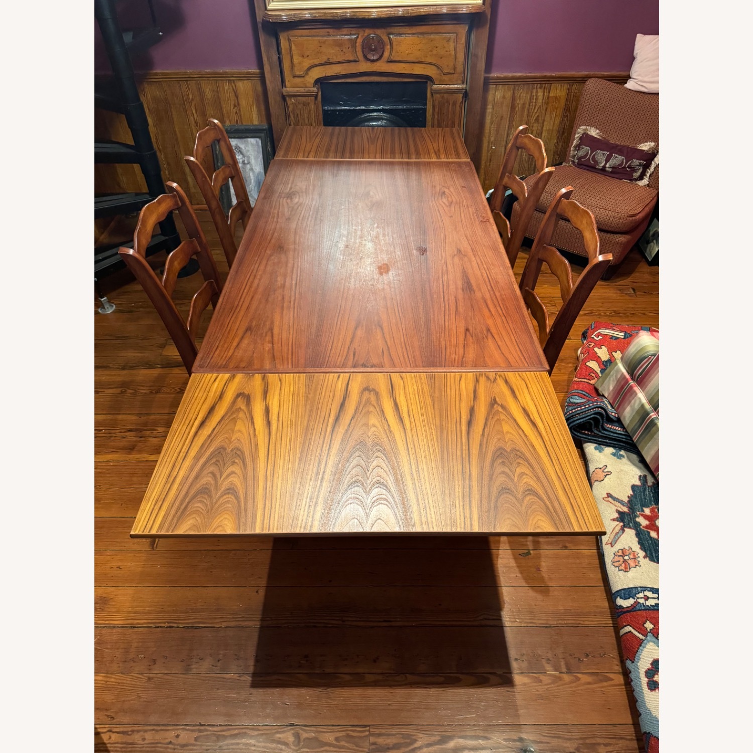 MCM Teak Table With Chairs - image-5