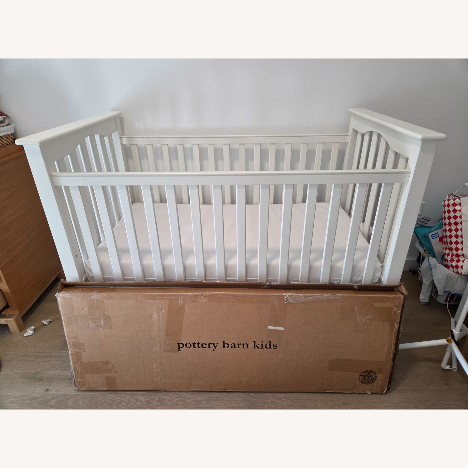 Pottery Barn Kendall Crib + Toddler Rail - image-1