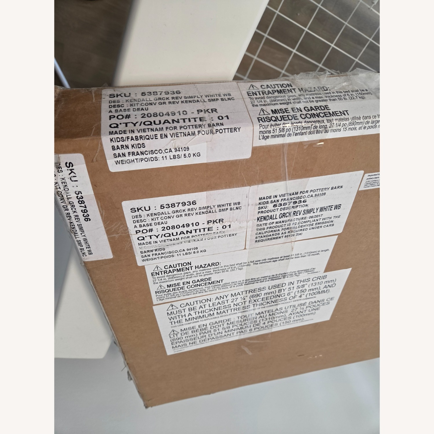 Pottery Barn Kendall Crib + Toddler Rail - image-6