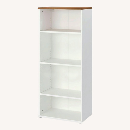 Used IKEA SKRUVBY White Wood Wall Shelf for sale on AptDeco