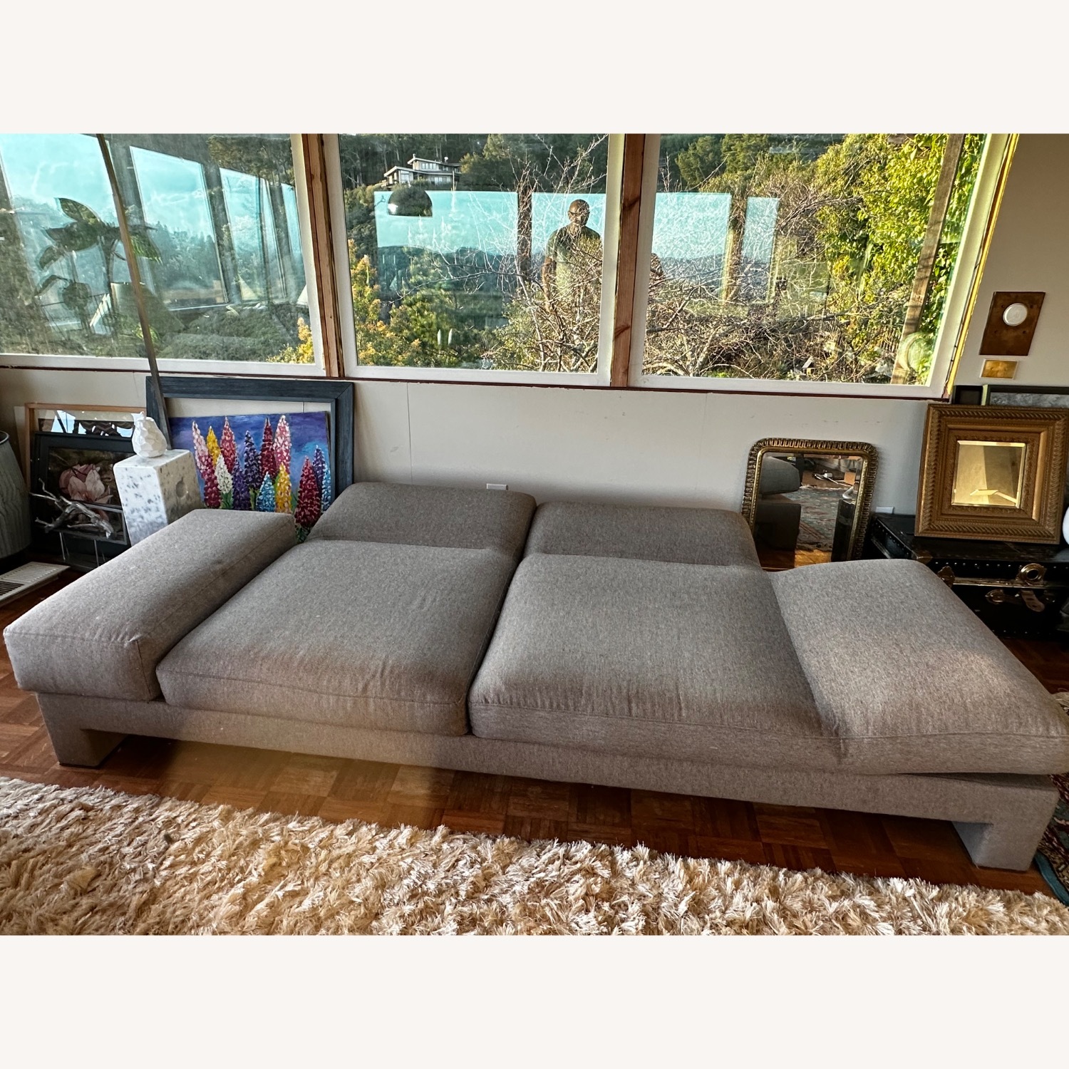 Erba Italia Light Brown Fabric 2 Seater Sofa - image-2