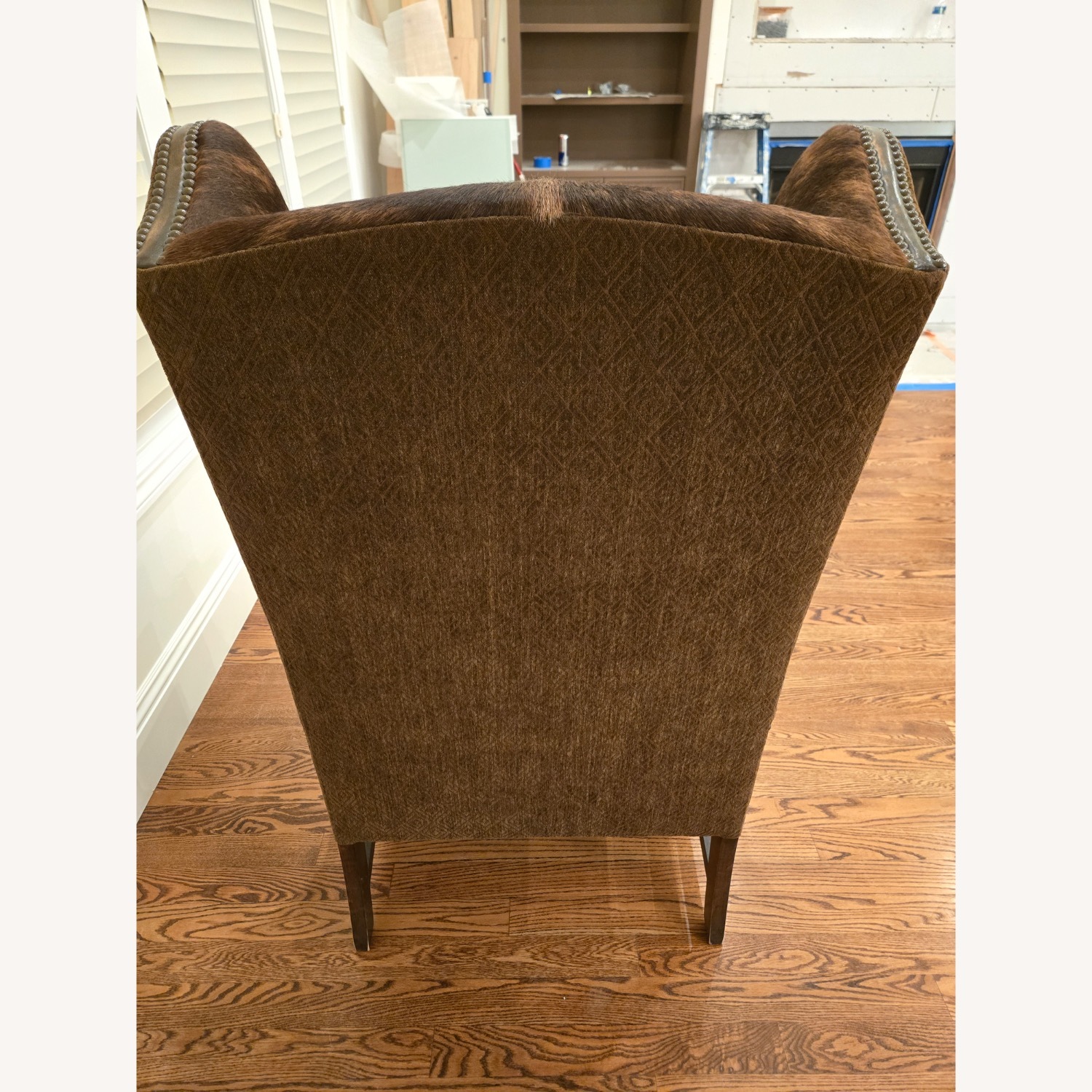 Luxe Fusion Dark Brown Leather Armchair - image-4