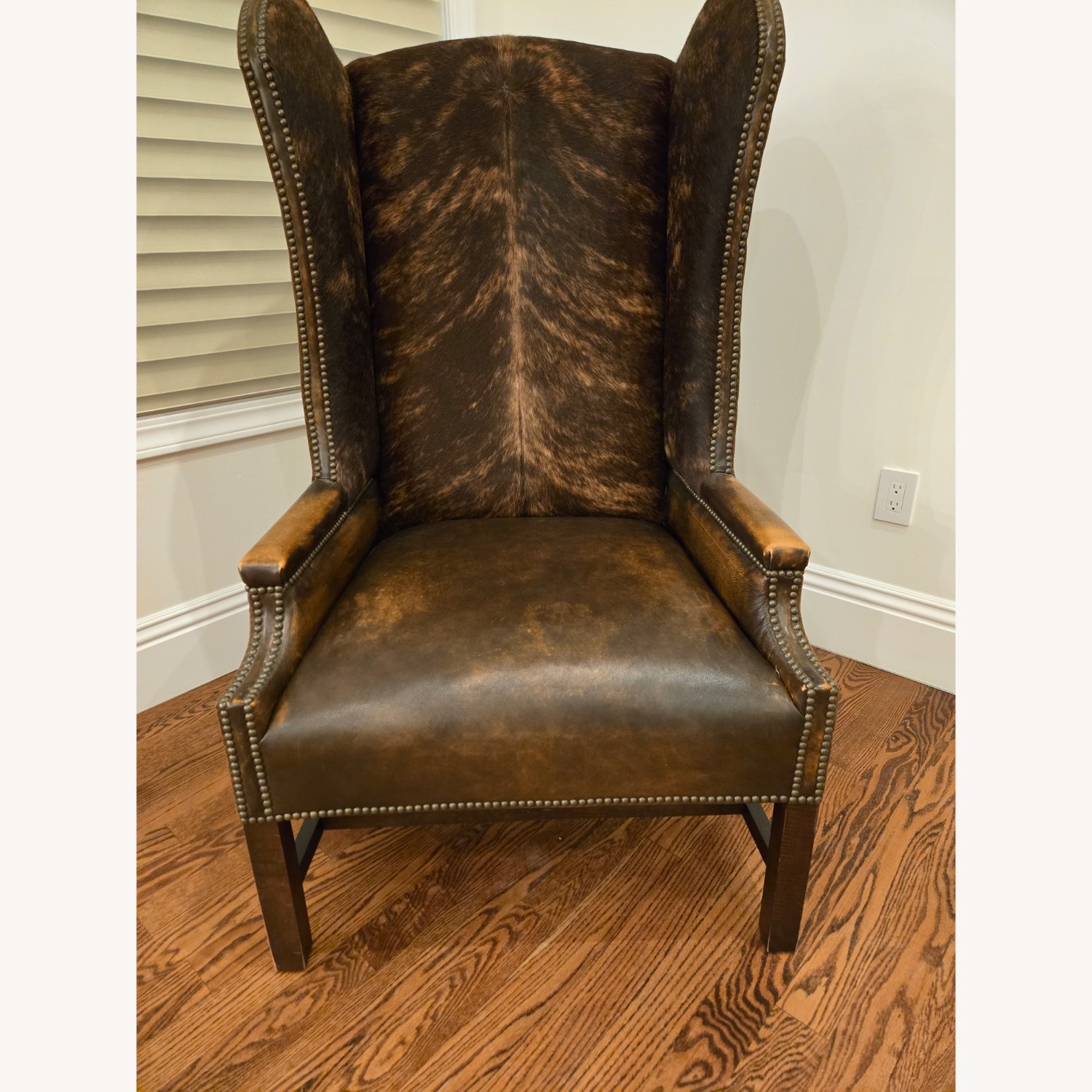 Luxe Fusion Dark Brown Leather Armchair - image-3