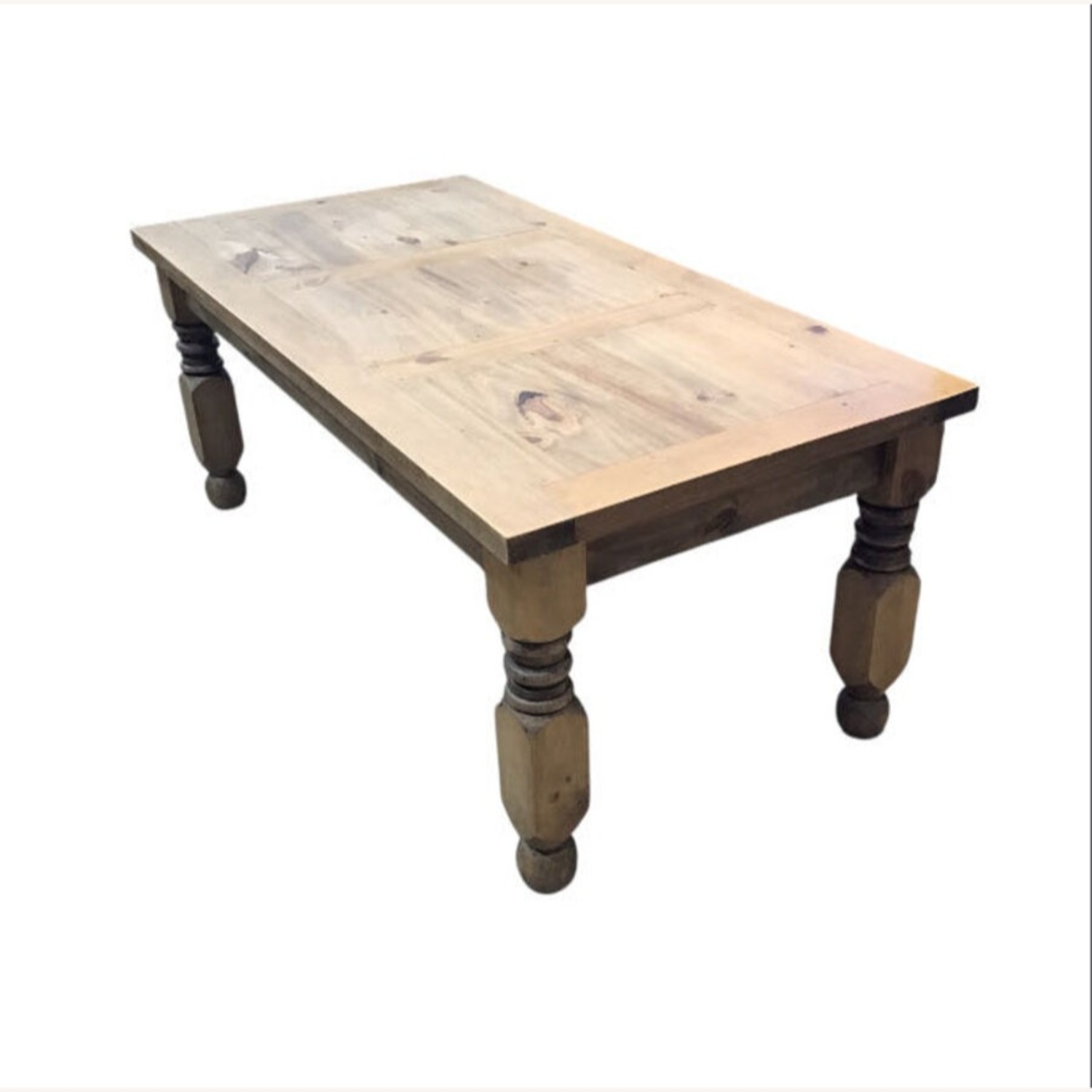 Rustic Rectangular Pine Coffee Table - image-1