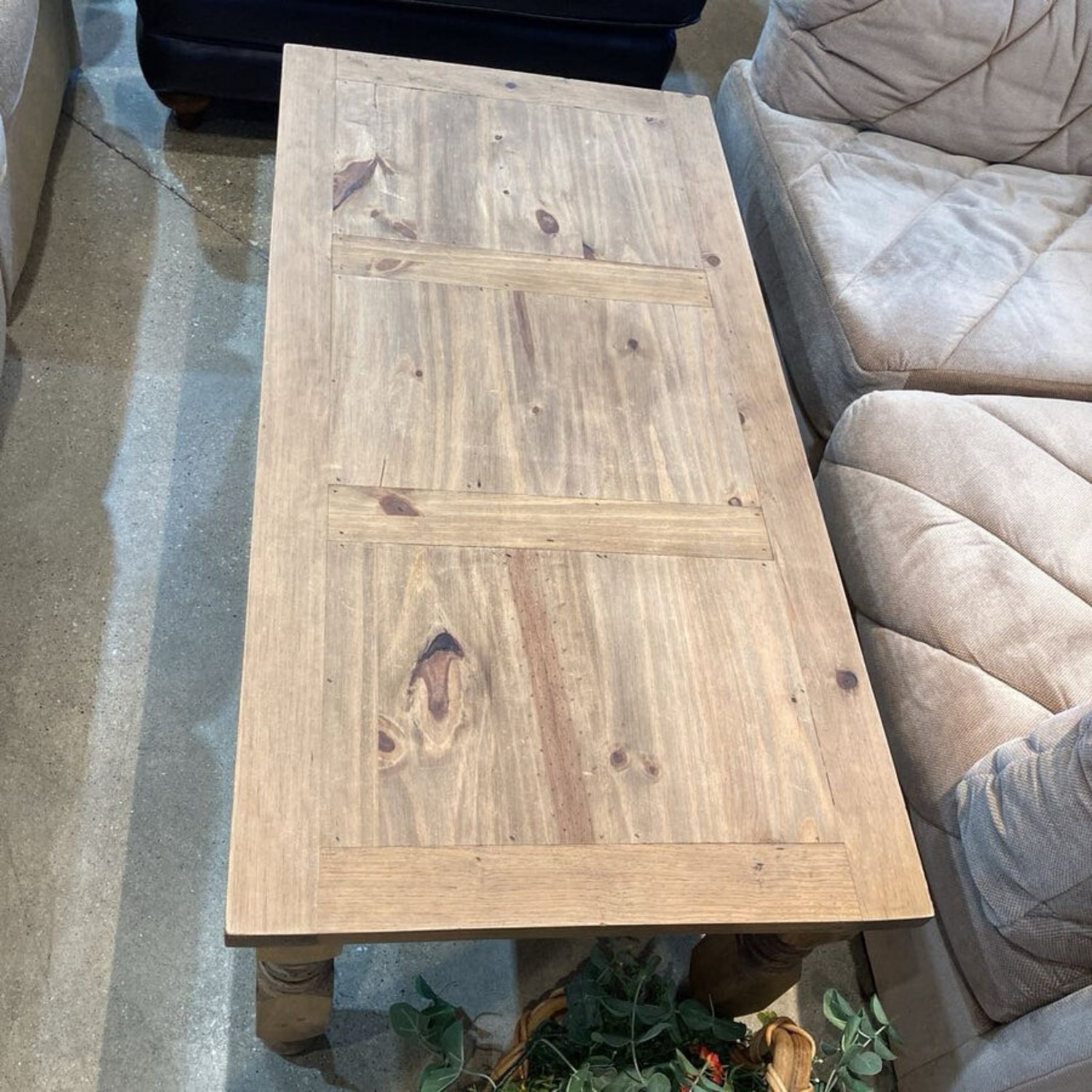 Rustic Rectangular Pine Coffee Table - image-4