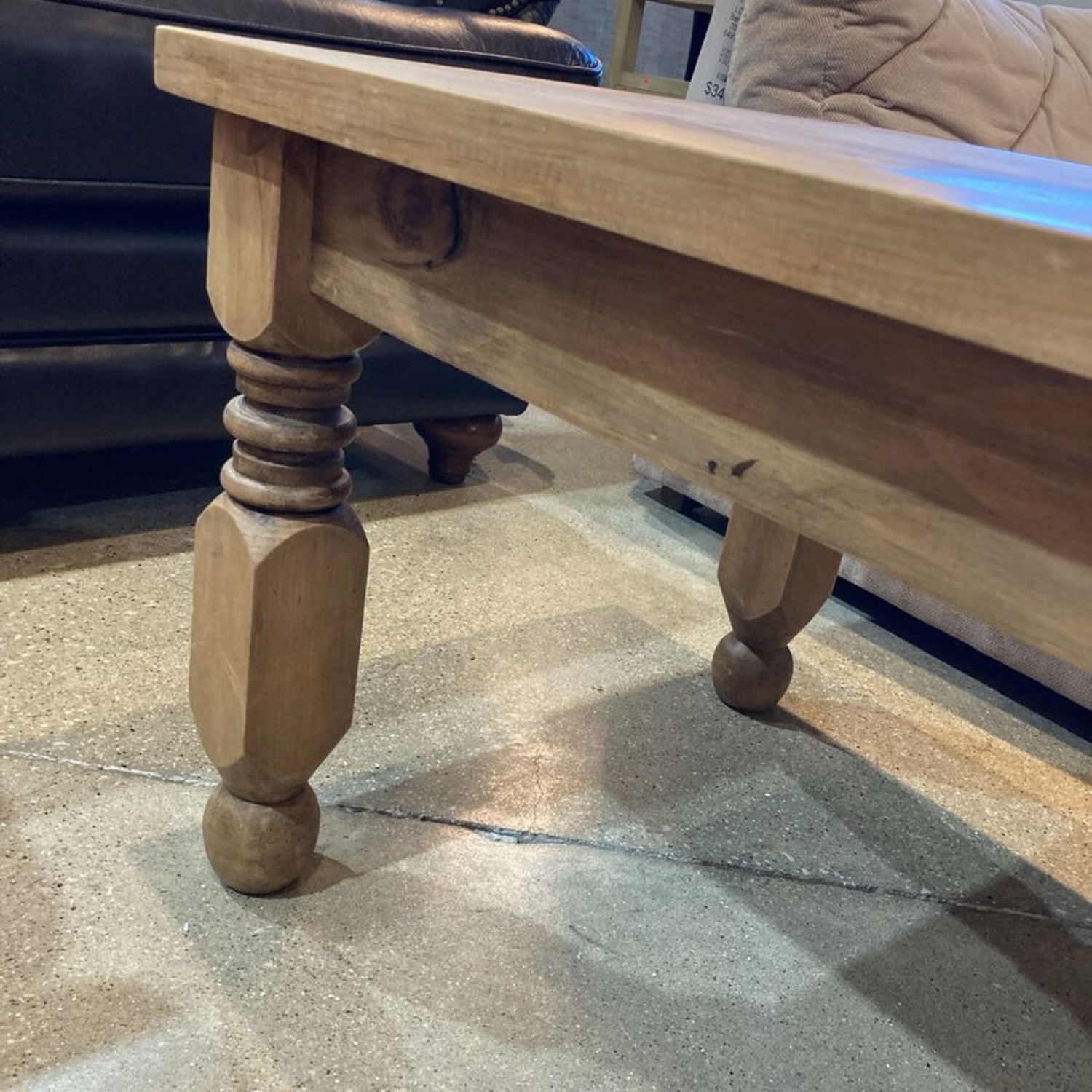 Rustic Rectangular Pine Coffee Table - image-8