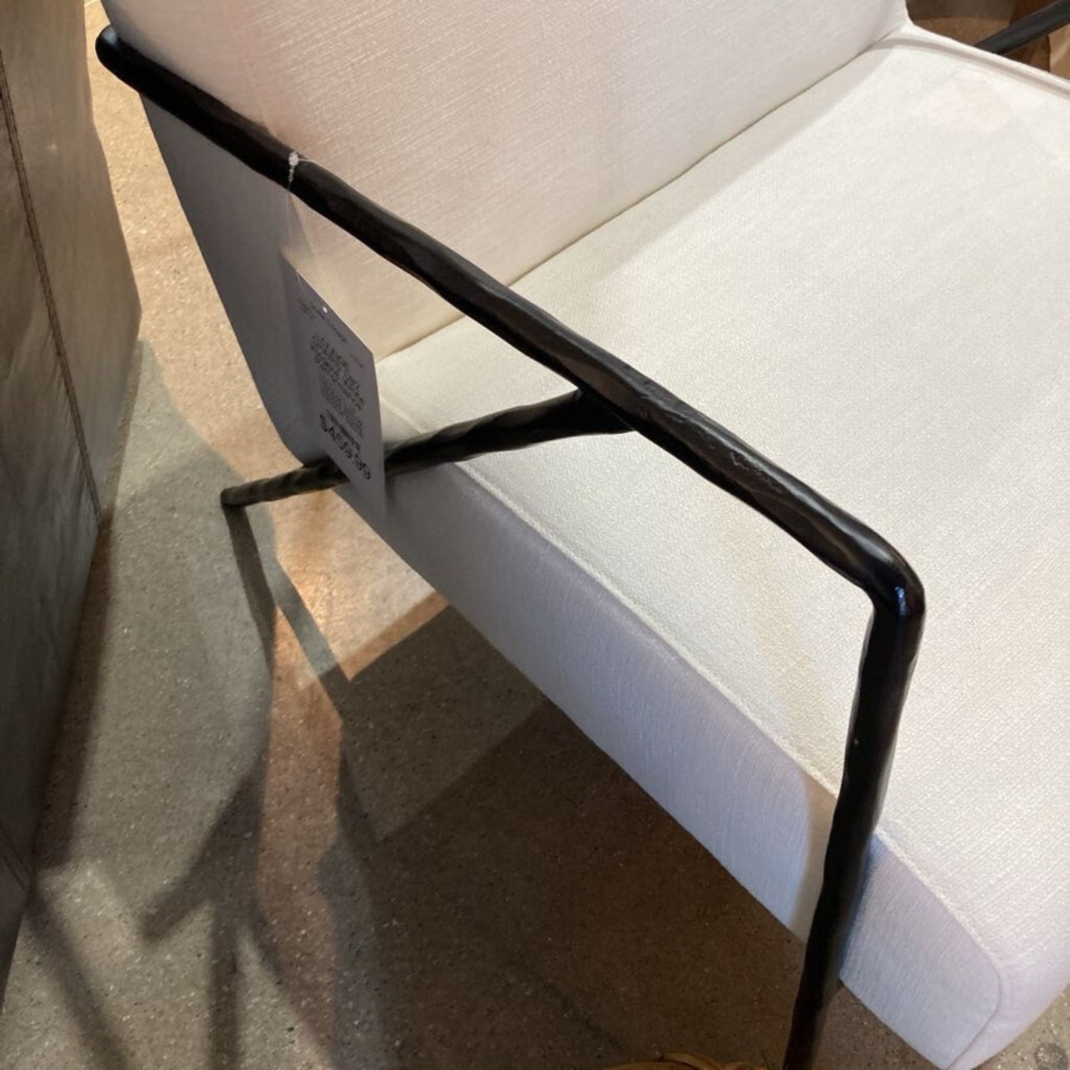 CB2 Imogene White Performance Fabric Armchair - image-11