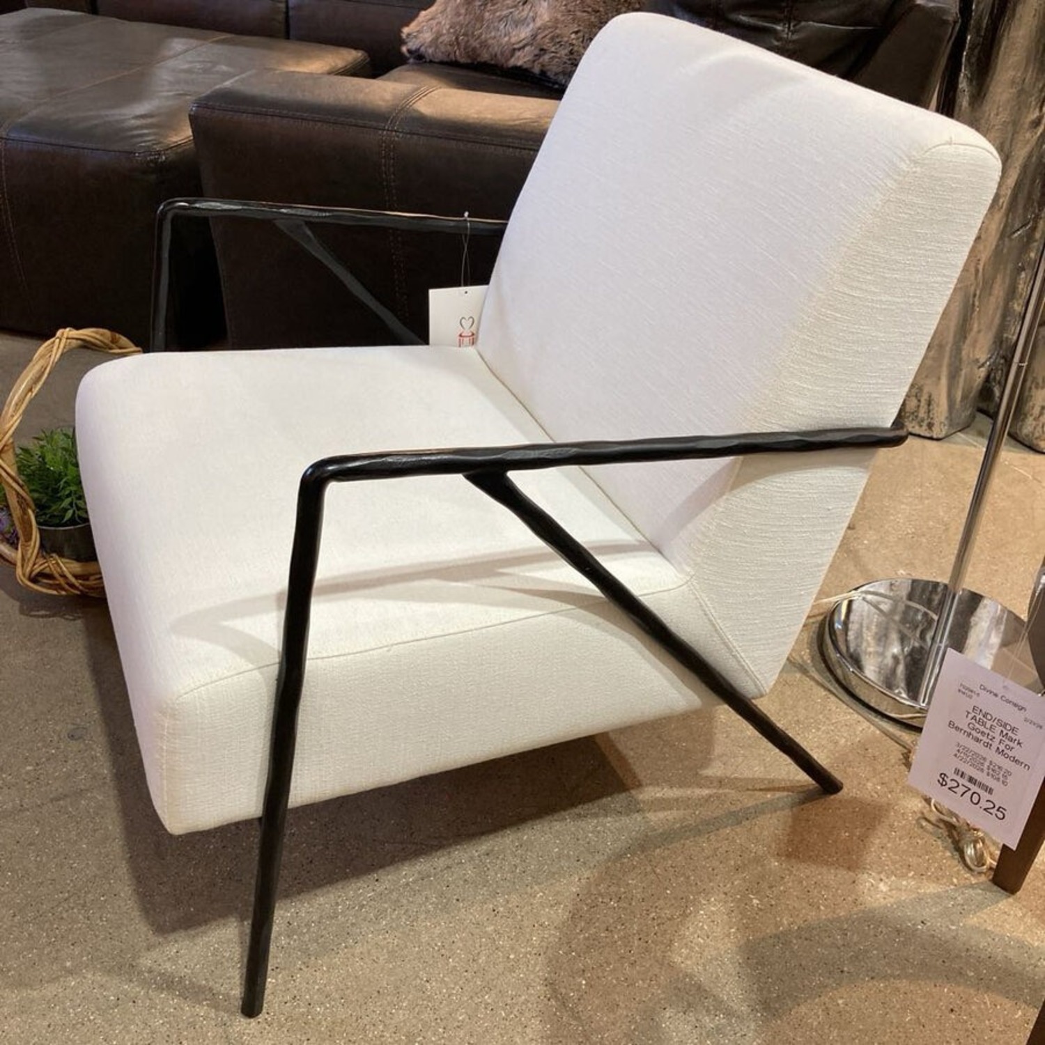 CB2 Imogene White Performance Fabric Armchair - image-9