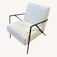 CB2 Imogene White Performance Fabric Armchair