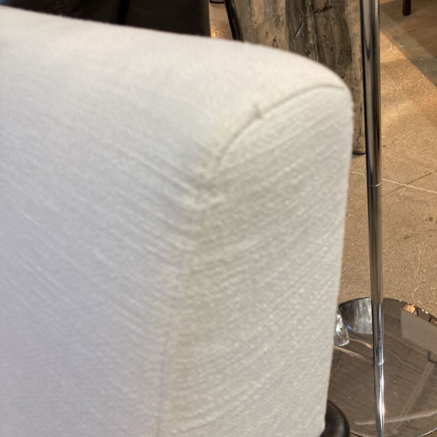 CB2 Imogene White Performance Fabric Armchair - image-8