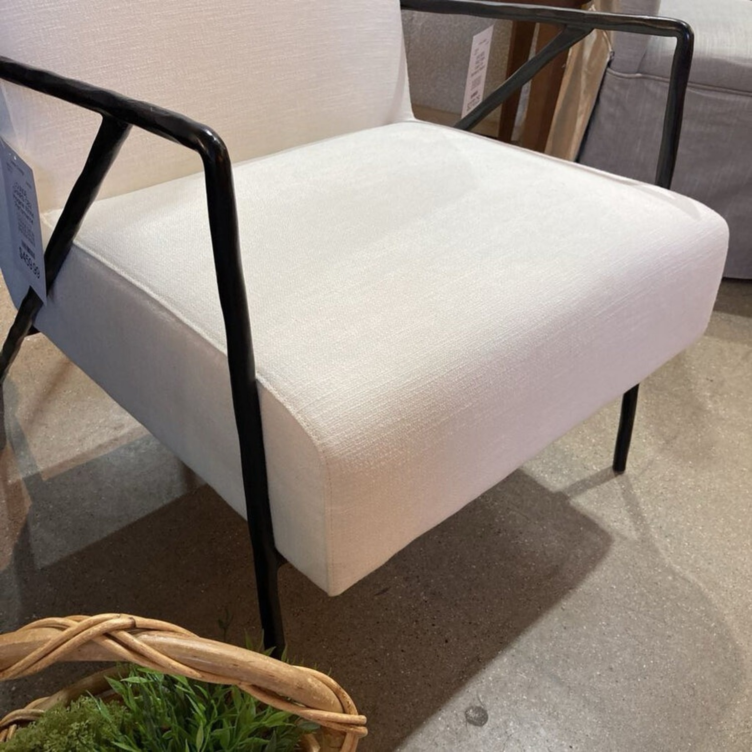 CB2 Imogene White Performance Fabric Armchair - image-5