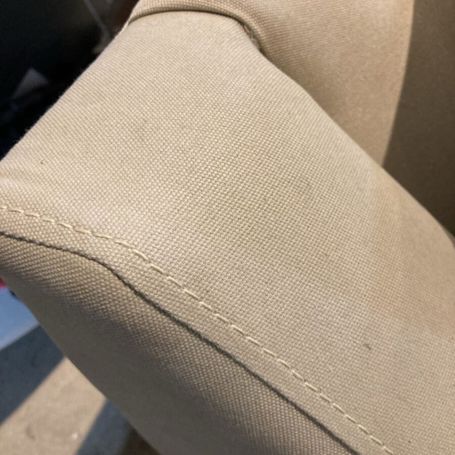 Upholstered Fabric Sofa Chair W Ottoman - image-13