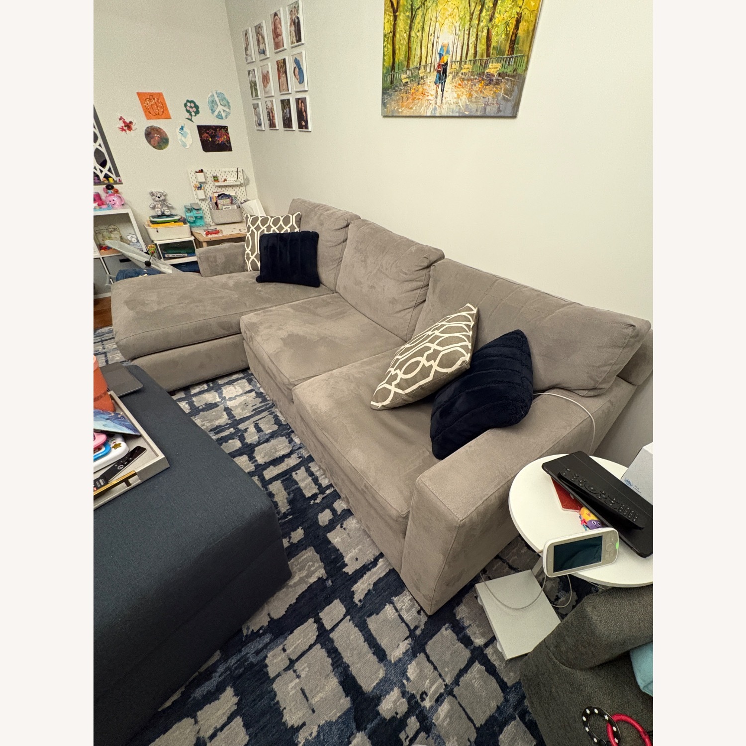 Crate & Barrel Axis II Gray Sectional - image-2