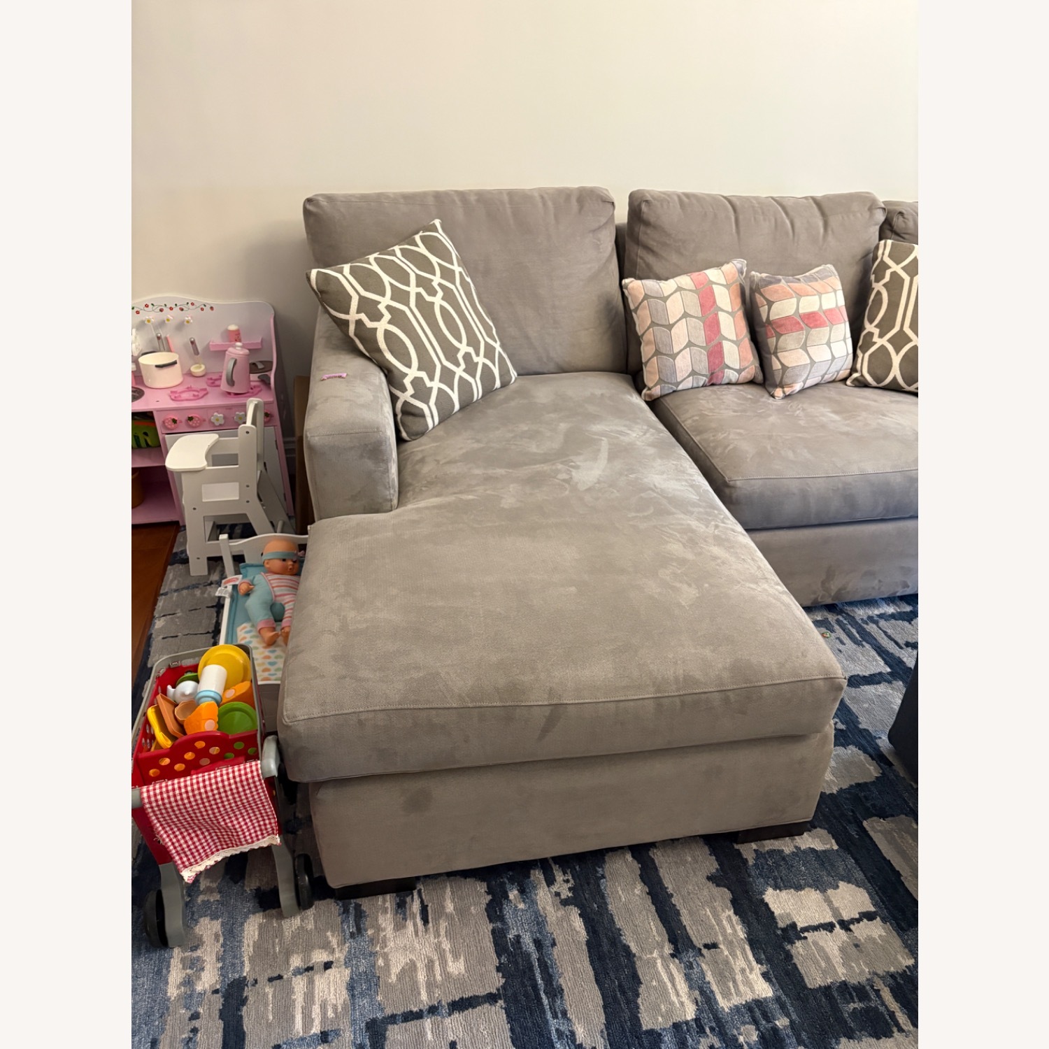 Crate & Barrel Axis II Gray Sectional - image-3