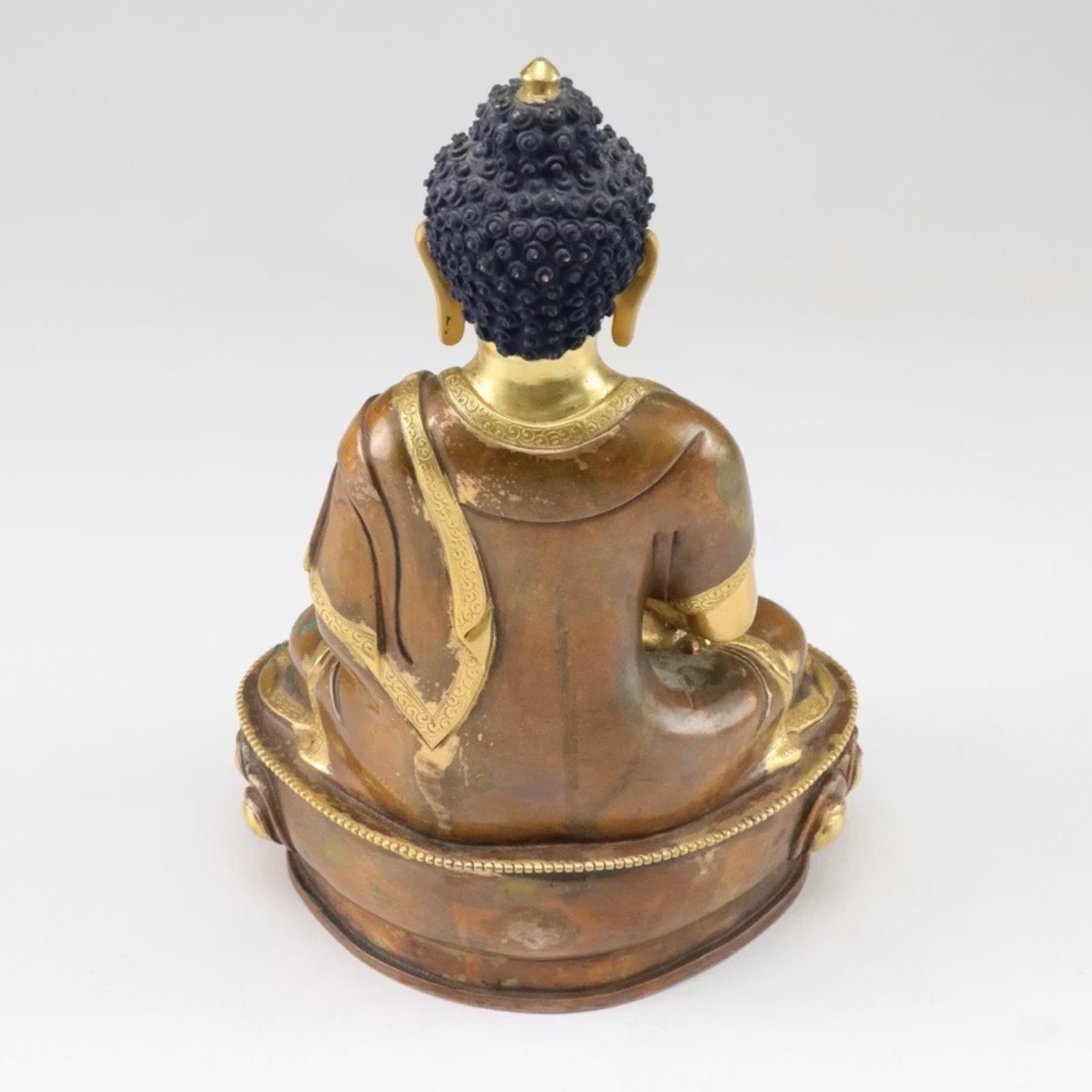 Early 20th c. Nepalese 24K Gold Buddha - image-7