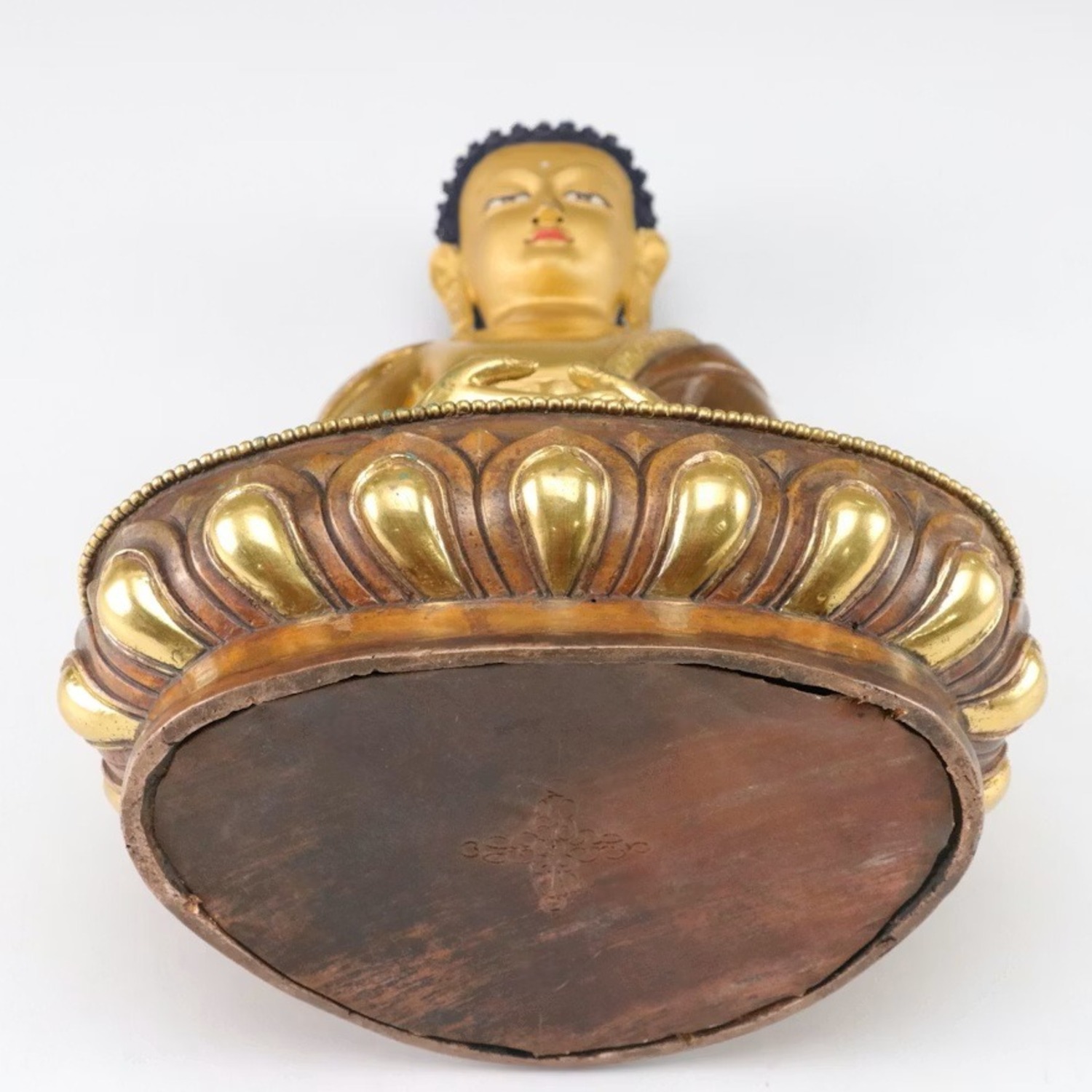 Early 20th c. Nepalese 24K Gold Buddha - image-8