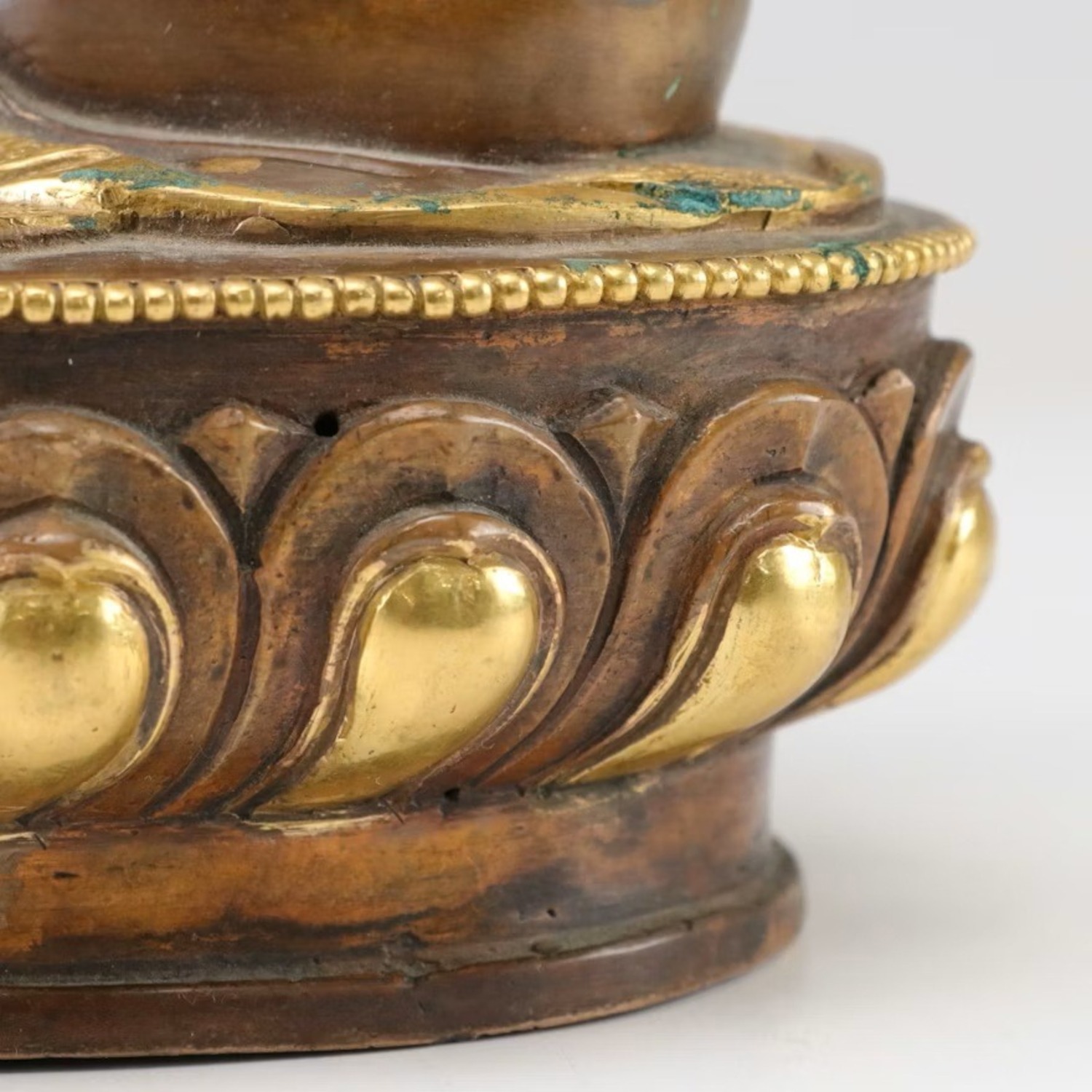 Early 20th c. Nepalese 24K Gold Buddha - image-5