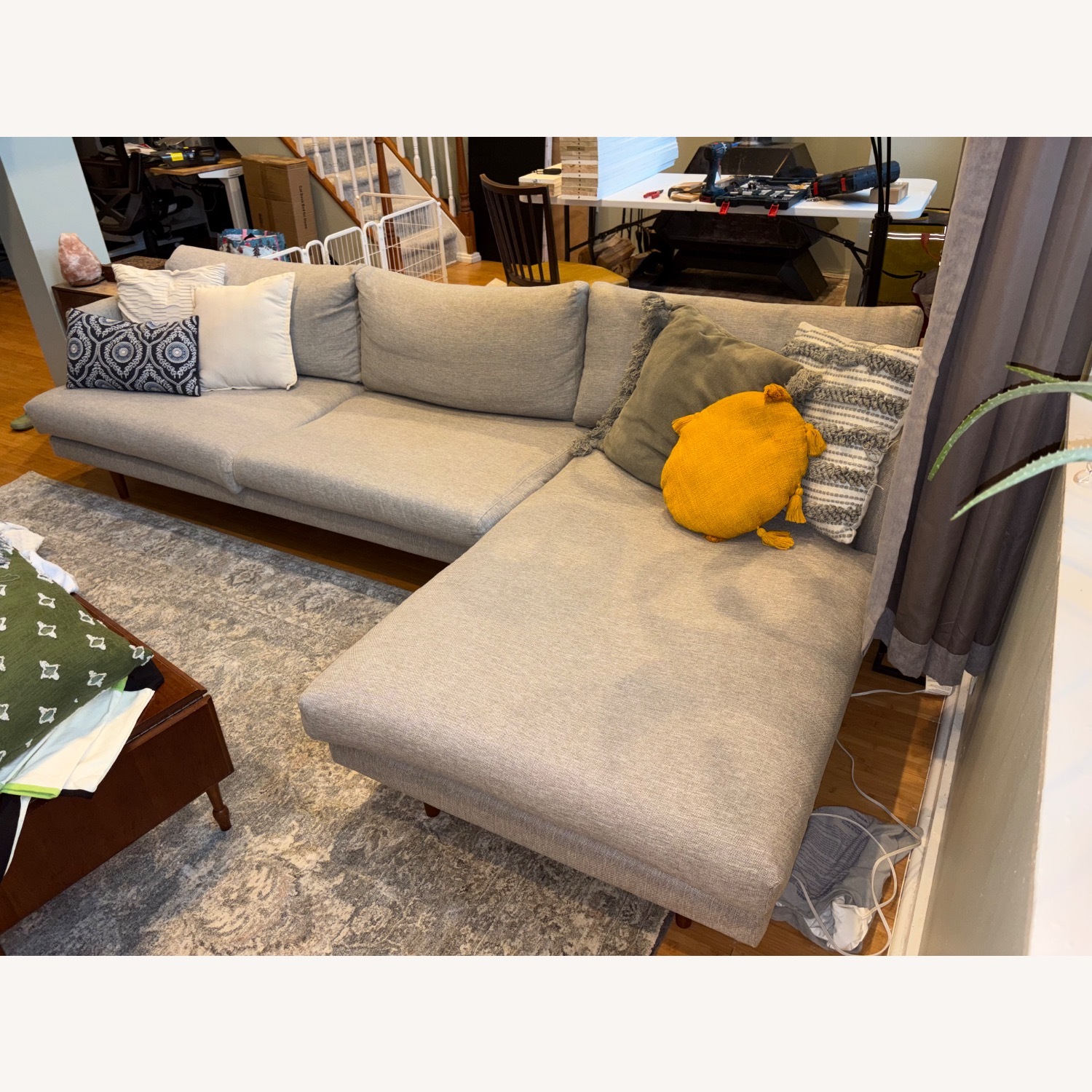 Article Light Gray Burrard 112" Right Sectional - image-1