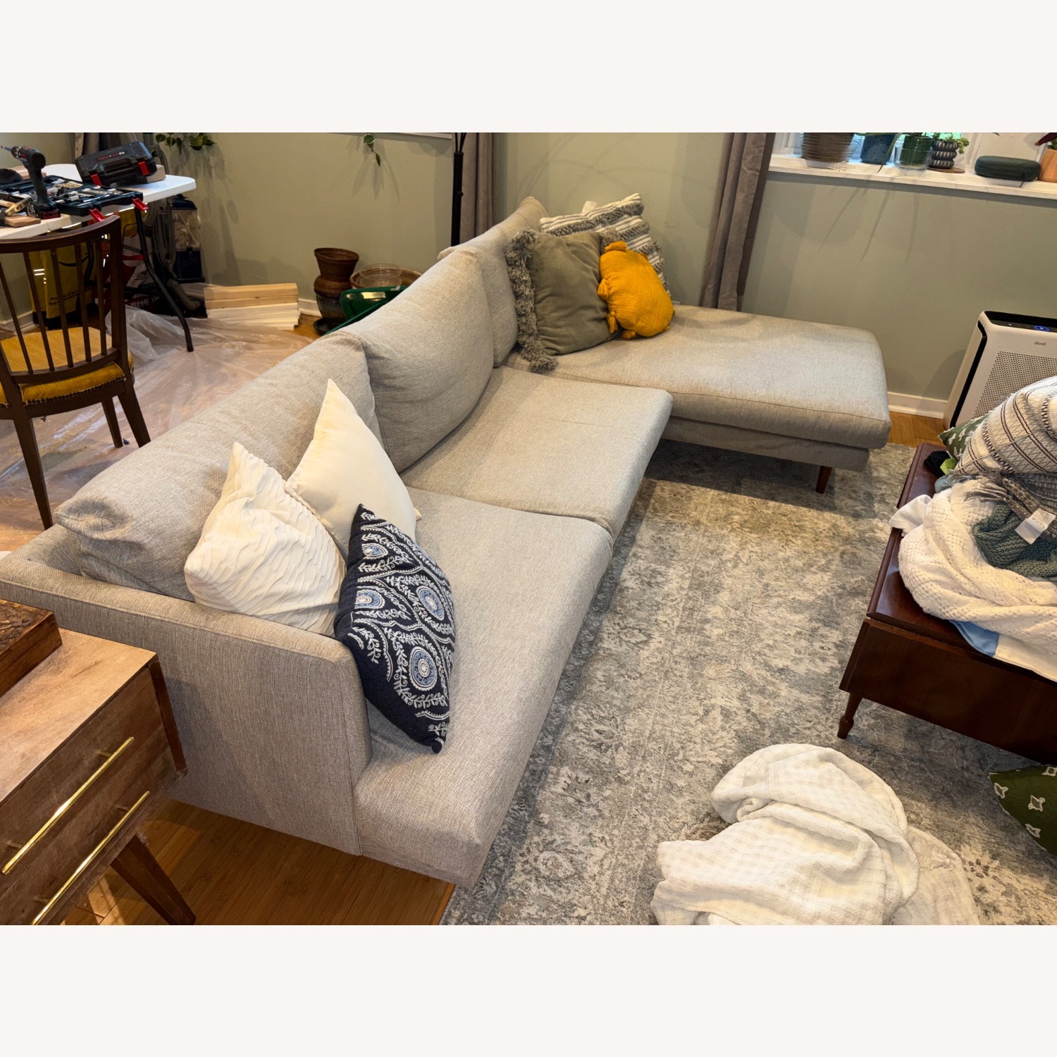 Article Light Gray Burrard 112" Right Sectional - image-2