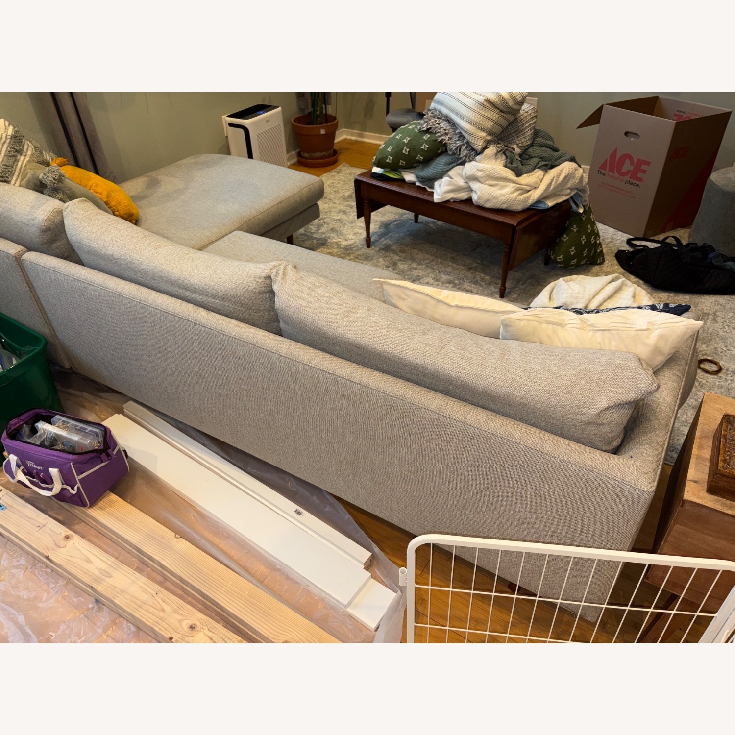 Article Light Gray Burrard 112" Right Sectional - image-3