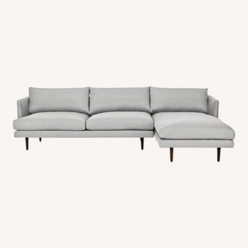 Used Article Light Gray Burrard 112" Right Sectional for sale on AptDeco