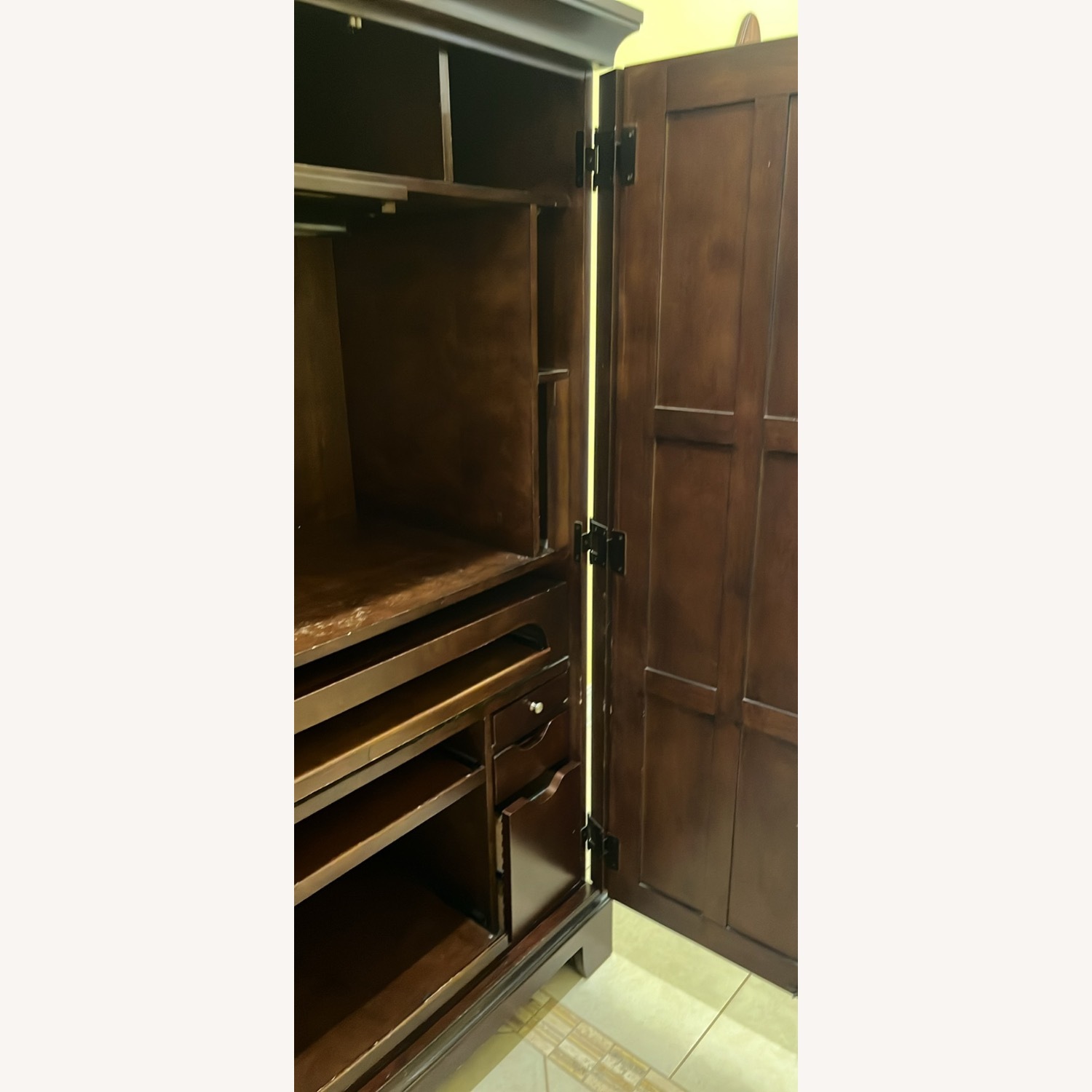 Raymour & Flanigan Dark Brown Sideboard - image-3