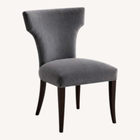 Crate & Barrel Sasha Dark Gray Fabric Dining Chairs