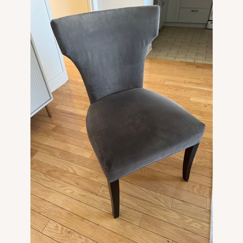 Used Crate & Barrel Sasha Dark Gray Fabric Dining Chairs for sale on AptDeco