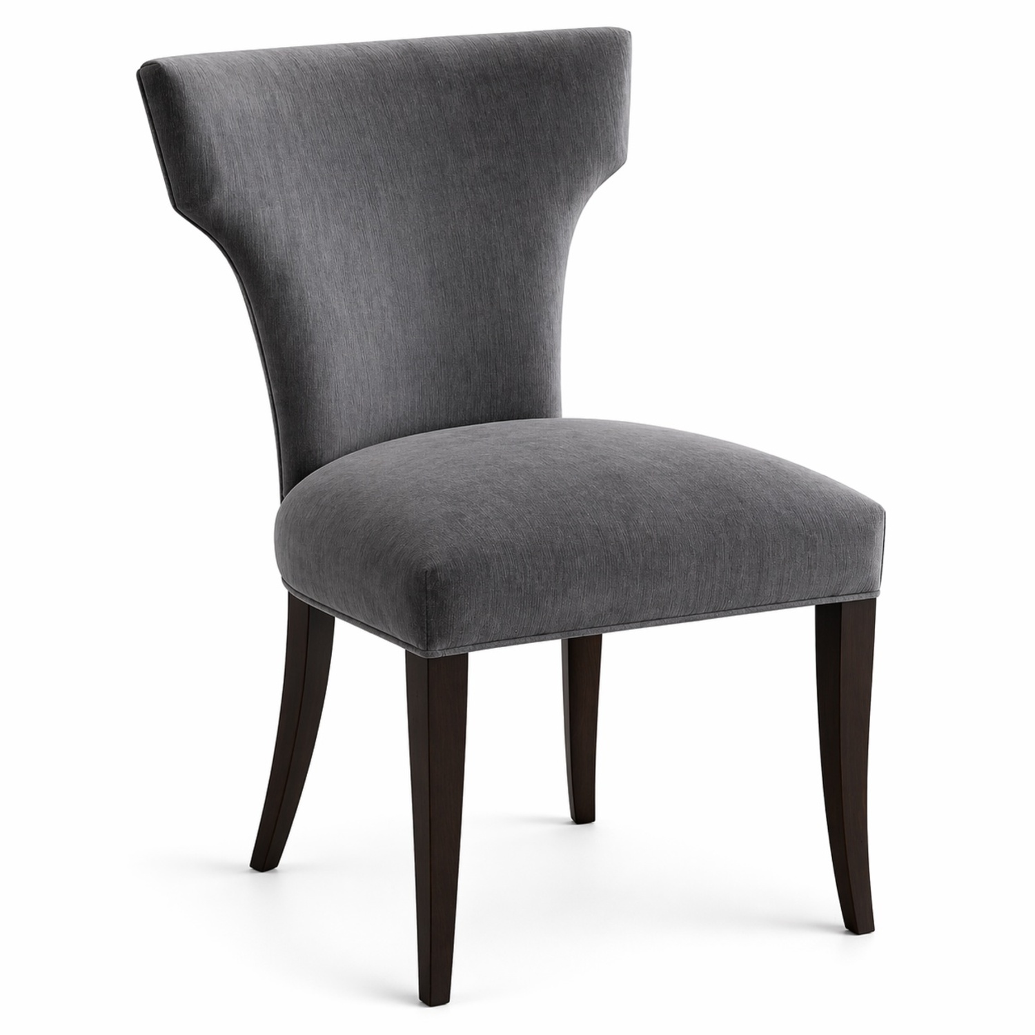 Crate & Barrel Sasha Dark Gray Fabric Dining Chairs - image-4