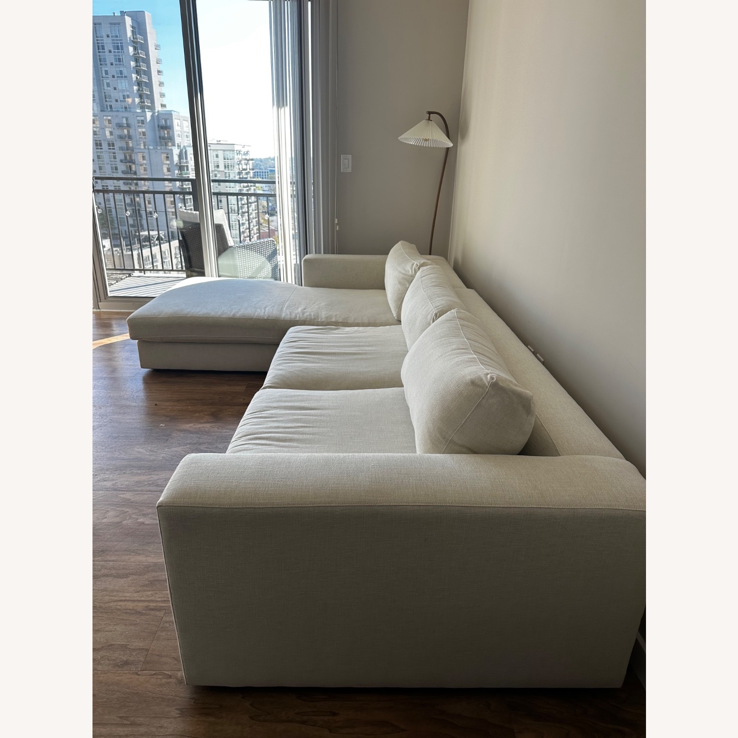 Crate & Barrel White Oceanside 2 Piece Sectional  - image-2