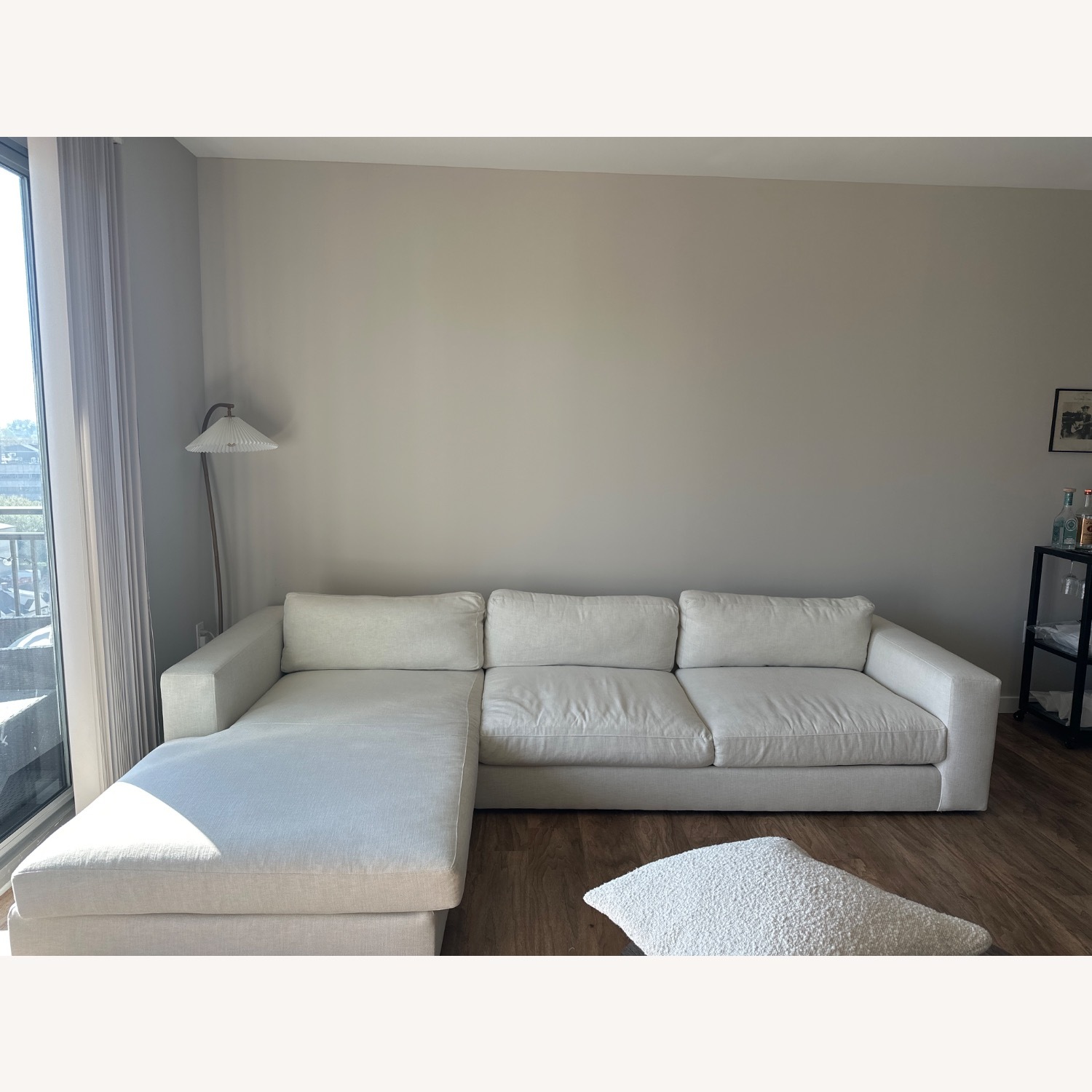 Crate & Barrel White Oceanside 2 Piece Sectional  - image-3