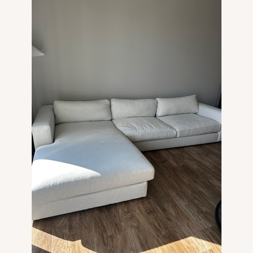 Used Crate & Barrel White Oceanside 2 Piece Sectional  for sale on AptDeco