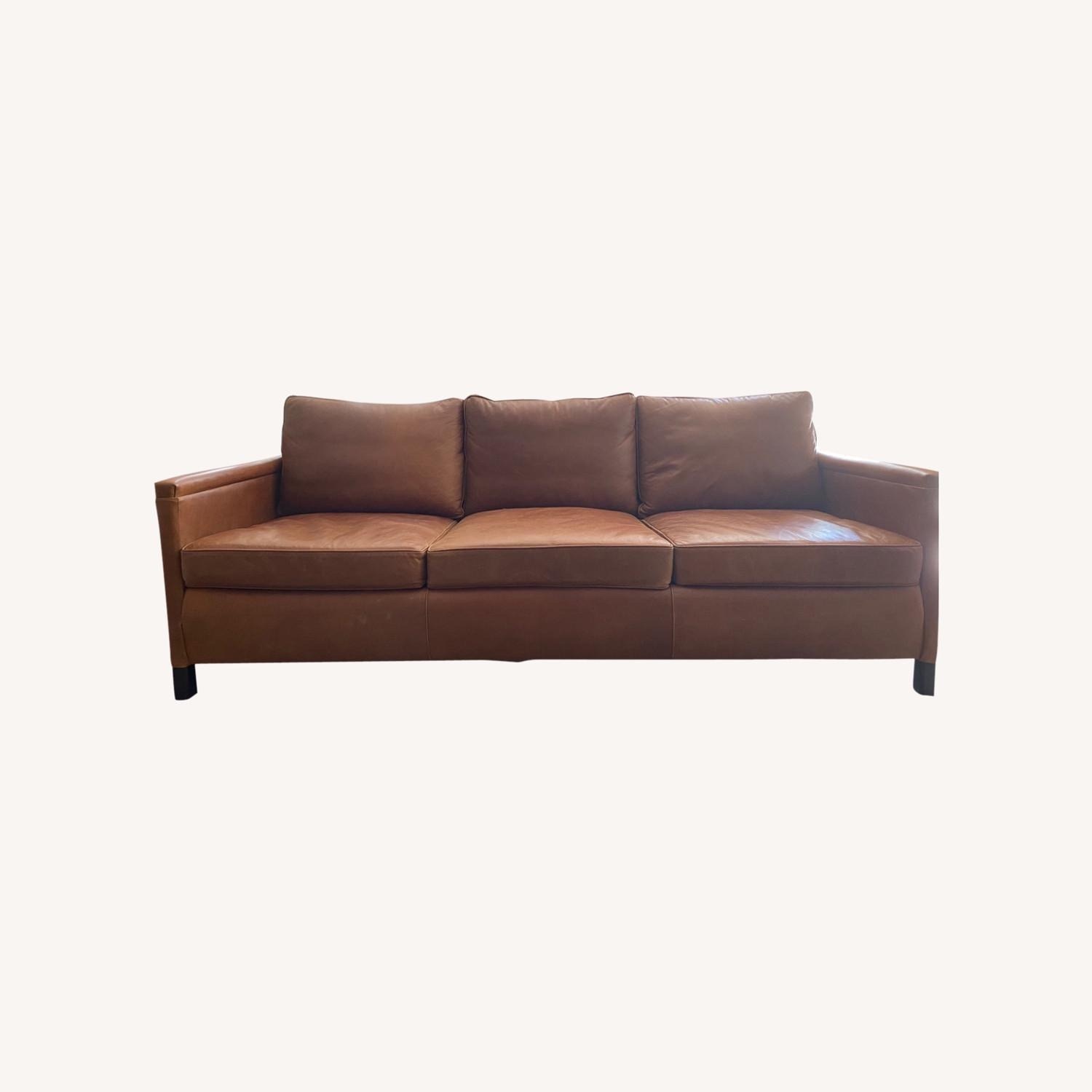 ABC Carpet and Home Irving Place Exclusive Leather Sofa (3 Seat) - image-1