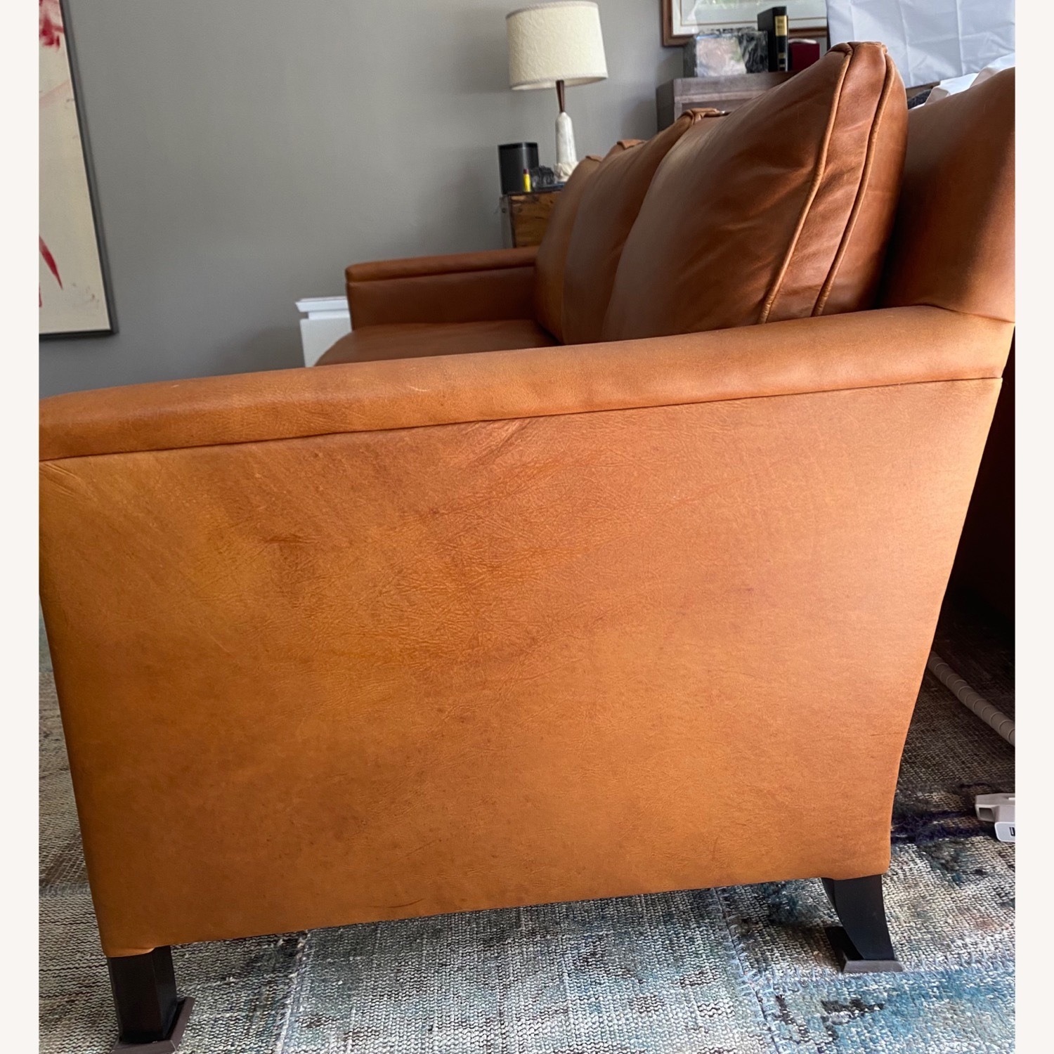 ABC Carpet and Home Irving Place Exclusive Leather Sofa (3 Seat) - image-5