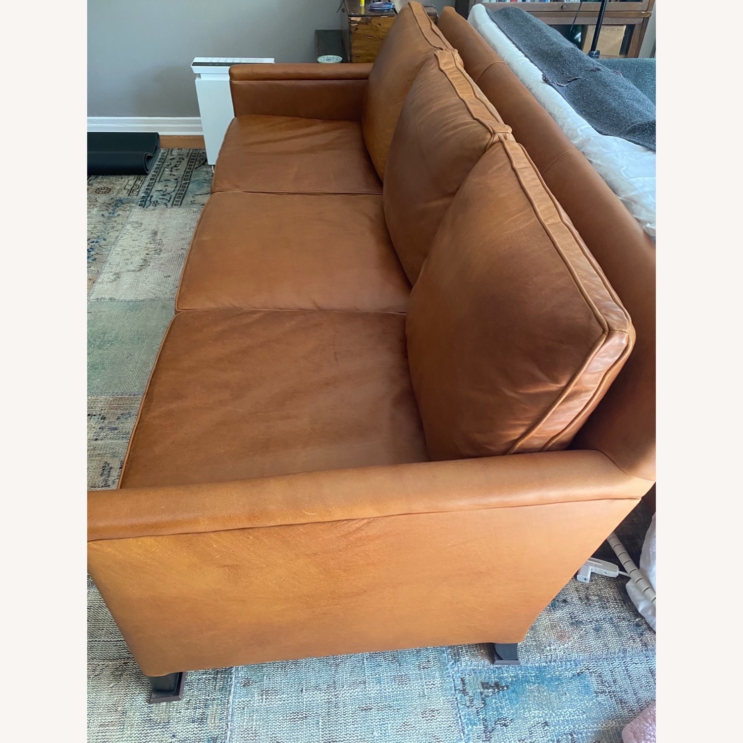 ABC Carpet and Home Irving Place Exclusive Leather Sofa (3 Seat) - image-3