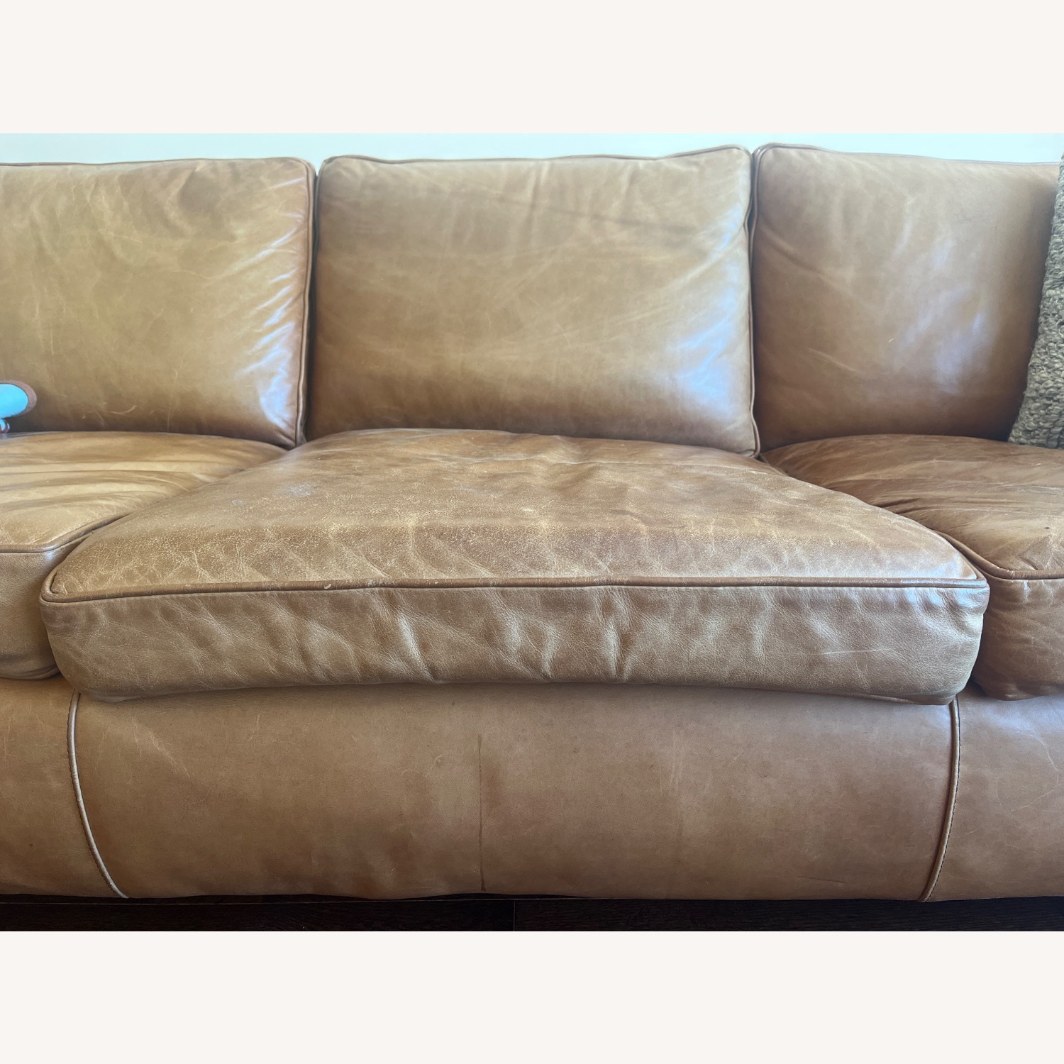 ABC Carpet and Home Irving Place Exclusive Leather Sofa (3 Seat) - image-9