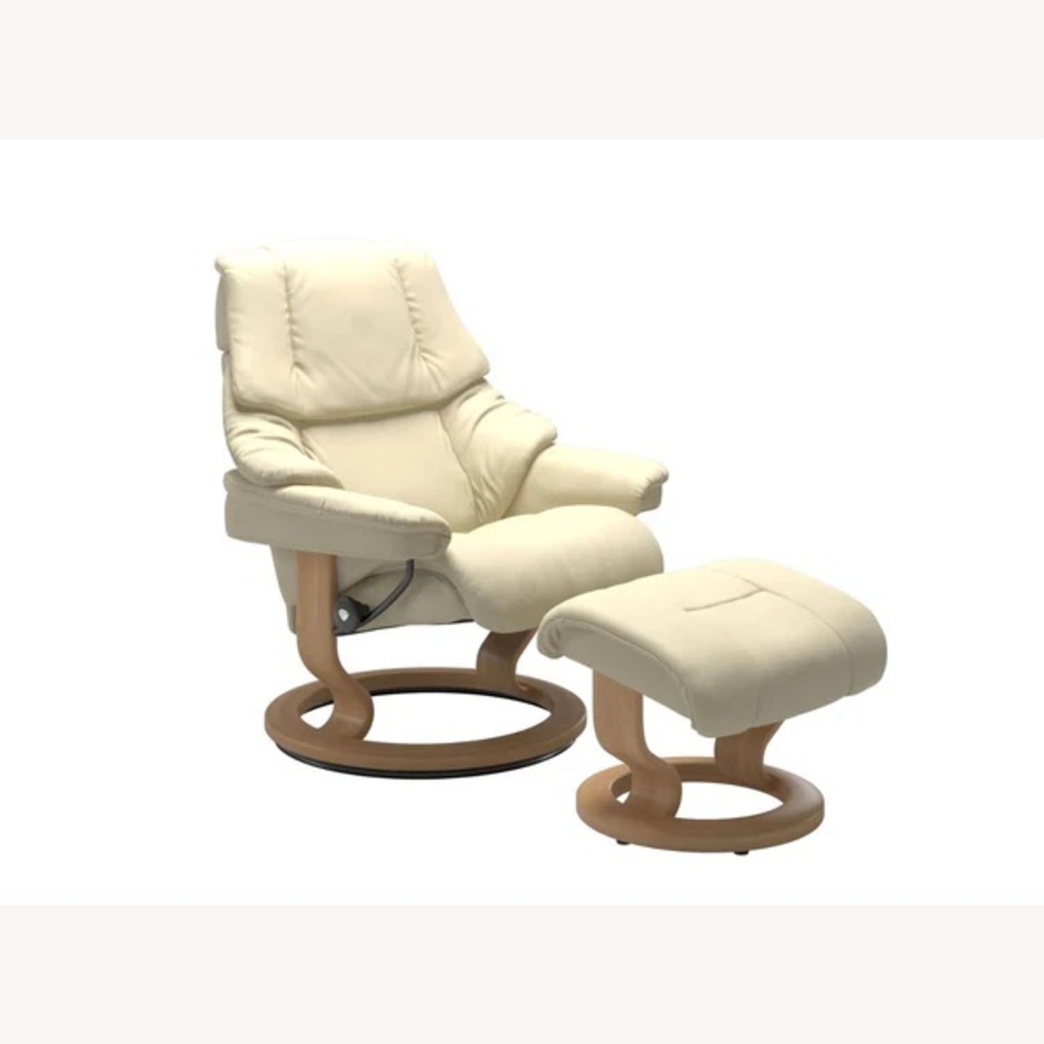 Ekornes Reno White Leather Recliner - image-9