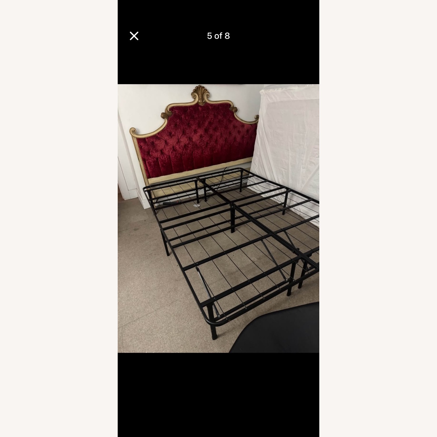 Vintage/Antique Finds Red Velvet Headboard - image-4