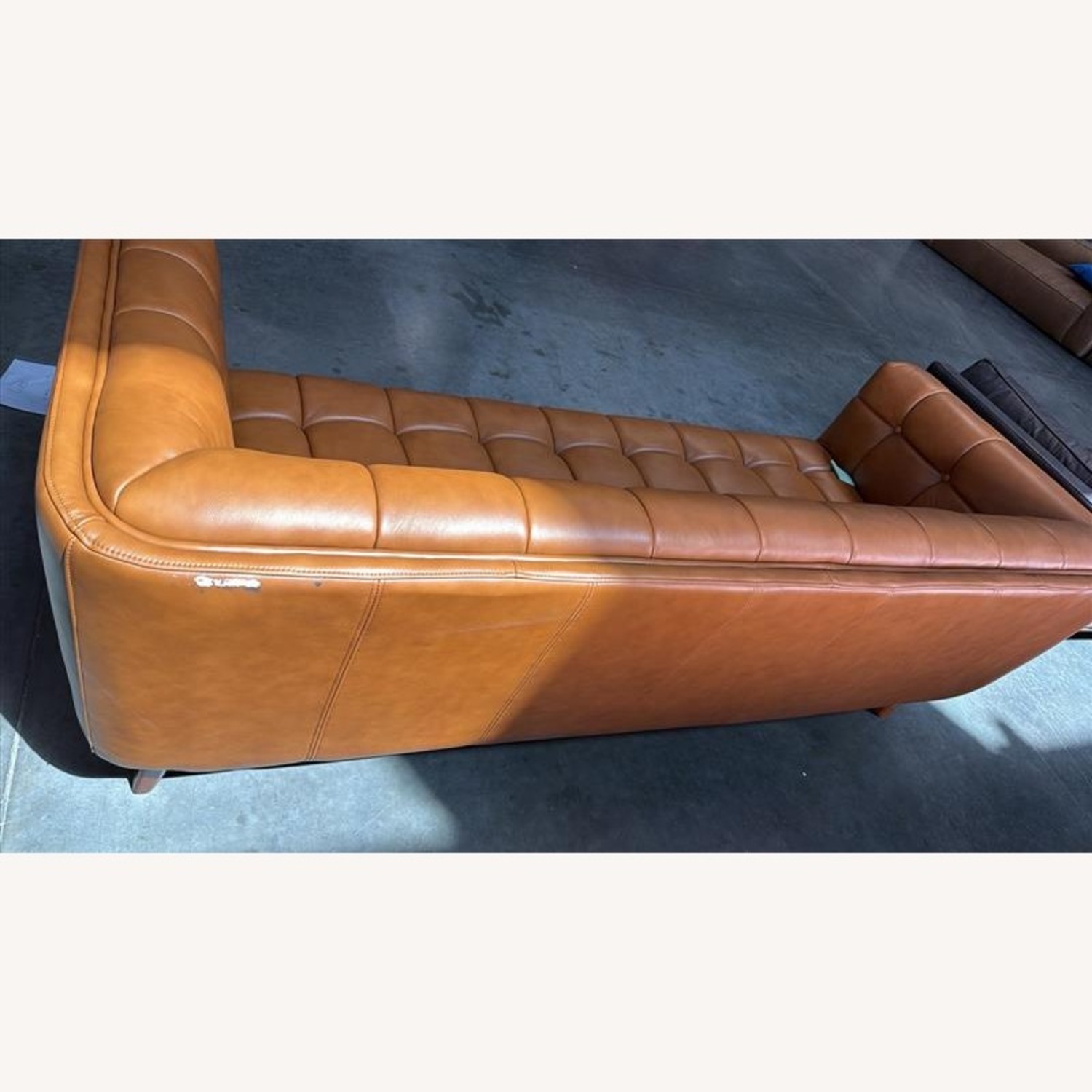  Brown Leather 3+ Seater Sofa - image-4