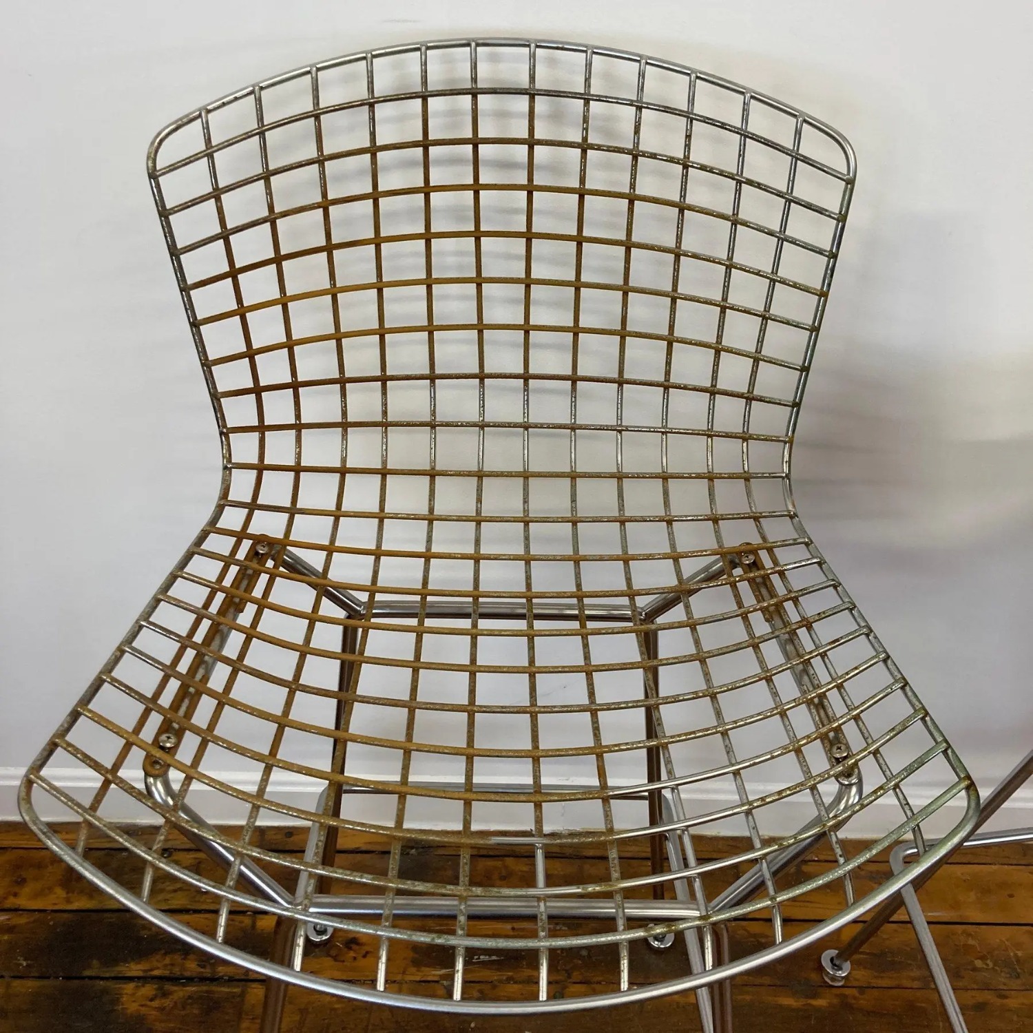 Vintage Bertoia for Knoll Chrome Bar Stools Set - image-4