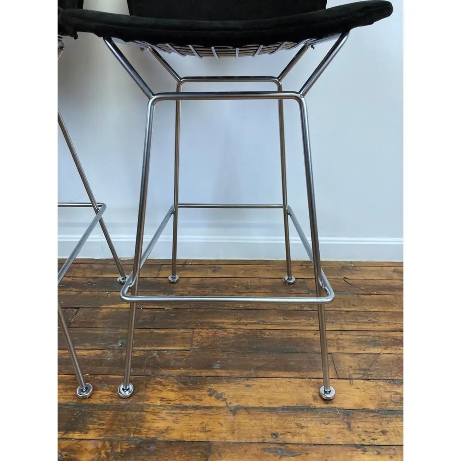 Vintage Bertoia for Knoll Chrome Bar Stools Set - image-6