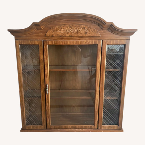 Used Antique Glass Door Cabinet With Interior Lighting for sale on AptDeco