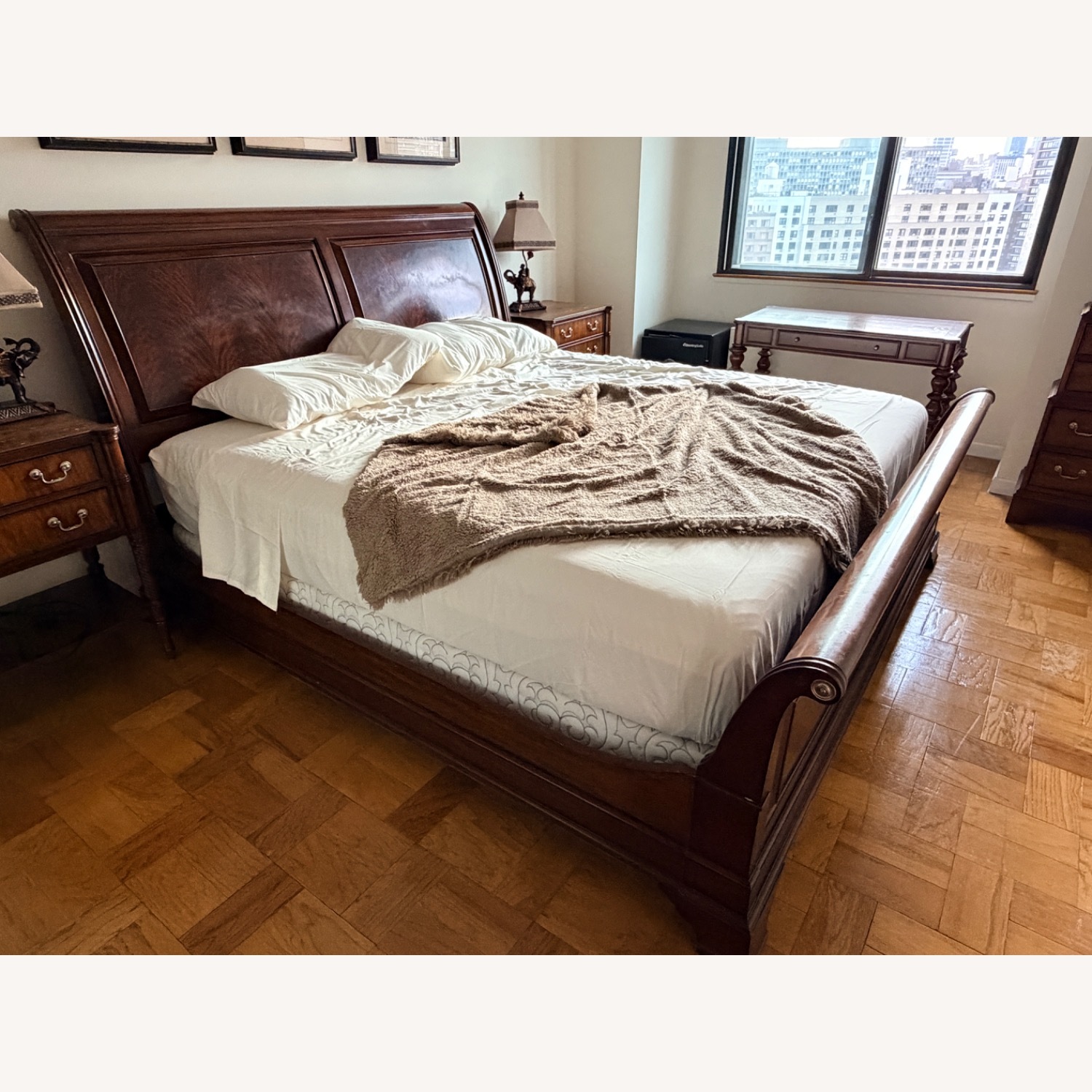 Ethan Allen Dark Brown King Bed - image-2