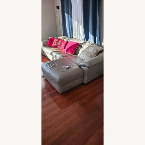 Used Leather Sofa With Recliners for sale on AptDeco