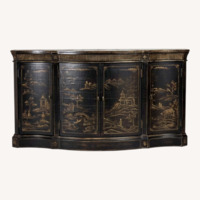 Ethan Allen Vivianne Serpentine Black Sideboard