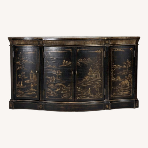 Used Ethan Allen Vivianne Serpentine Black Sideboard for sale on AptDeco