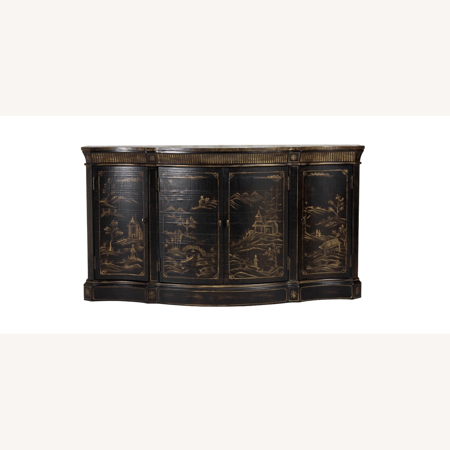 Ethan Allen Vivianne Serpentine Black Sideboard - image-4